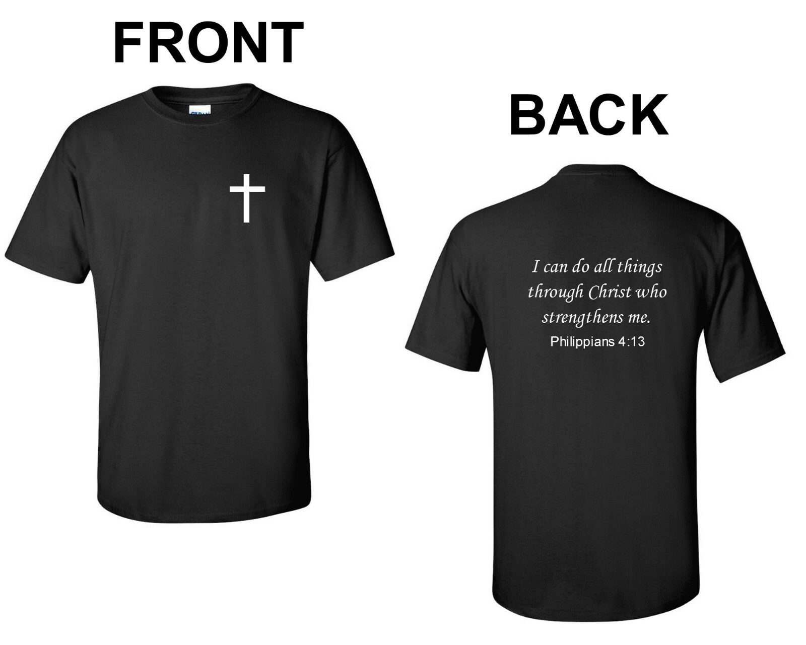 Philippians 4:13 T-Shirt Bible Verse God Jesus Christian Conservative New Shirt