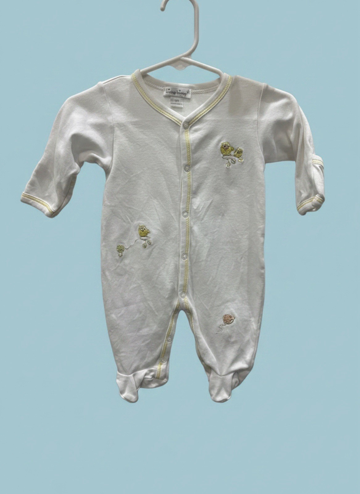 Kissy Kissy owl emb pima footie NB