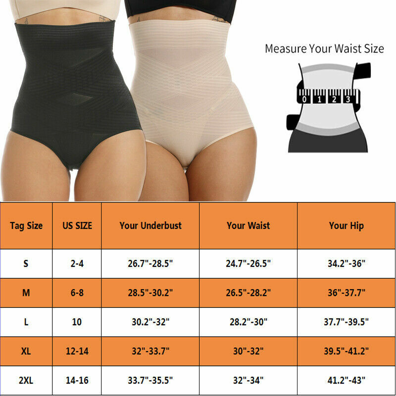 Shaperin Slimming High Waist Body Shaper Tummy Tuck instantly Control Panty US