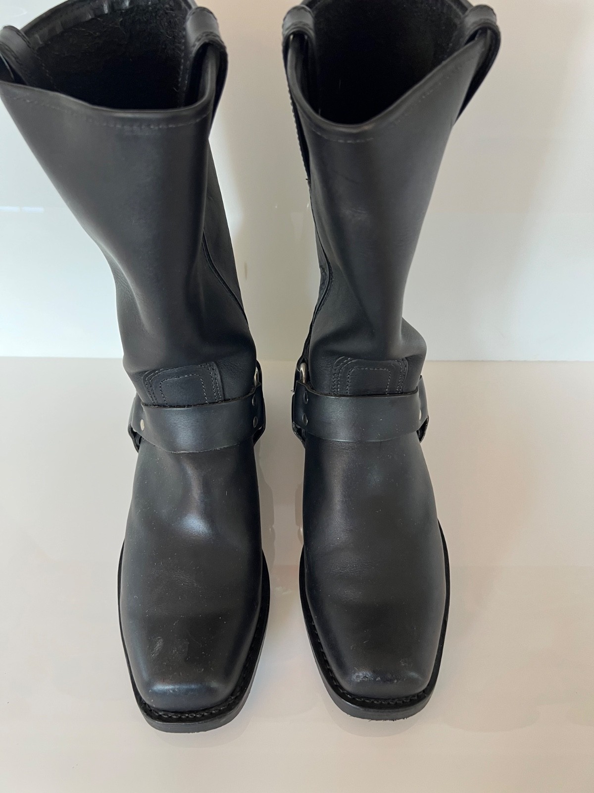 Frye Mens Black Harness 12R Motorcycle Boot Black Size 11 M