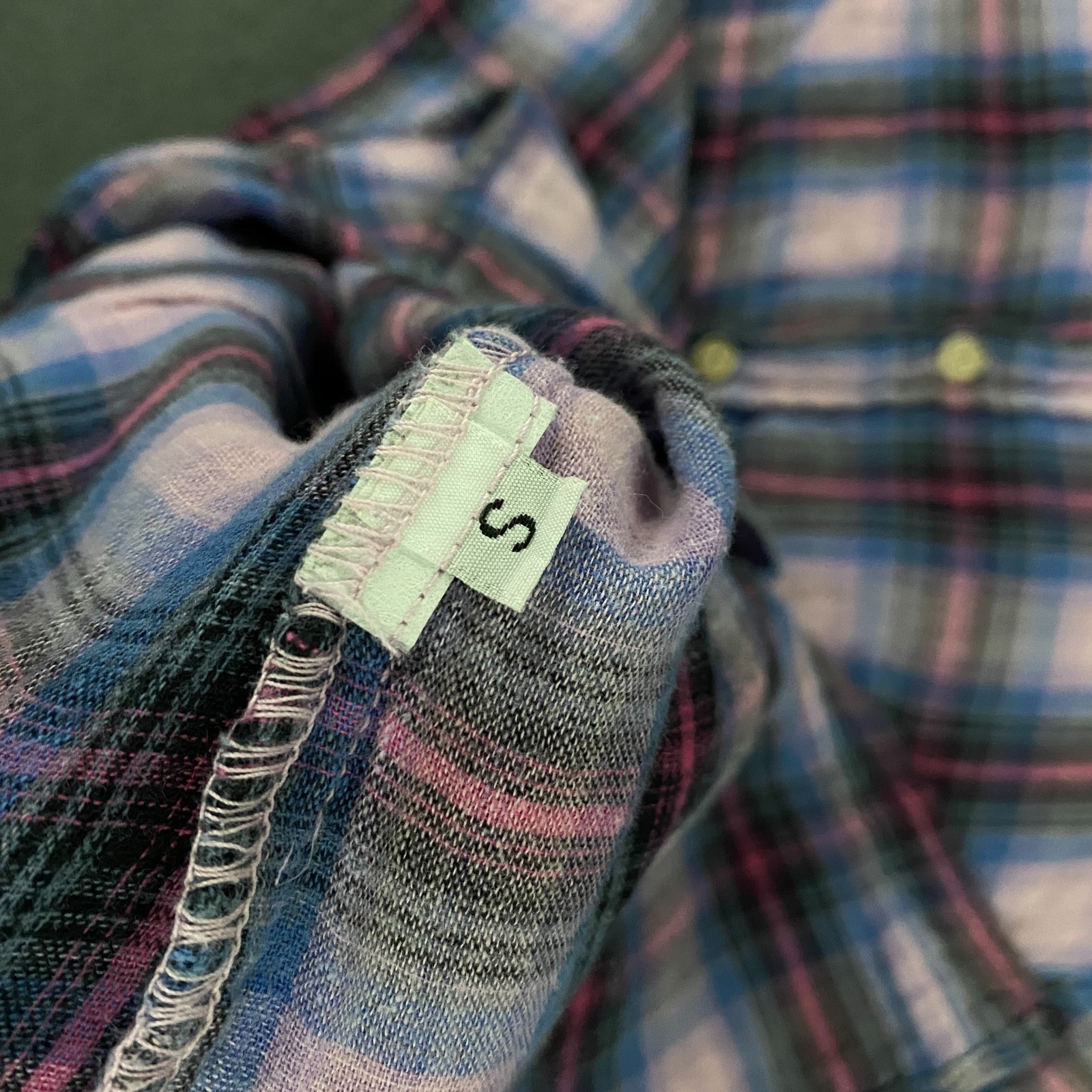 CP Shades Shirt Womens Small Double Layer Weave Cotton Plaid Button Up
