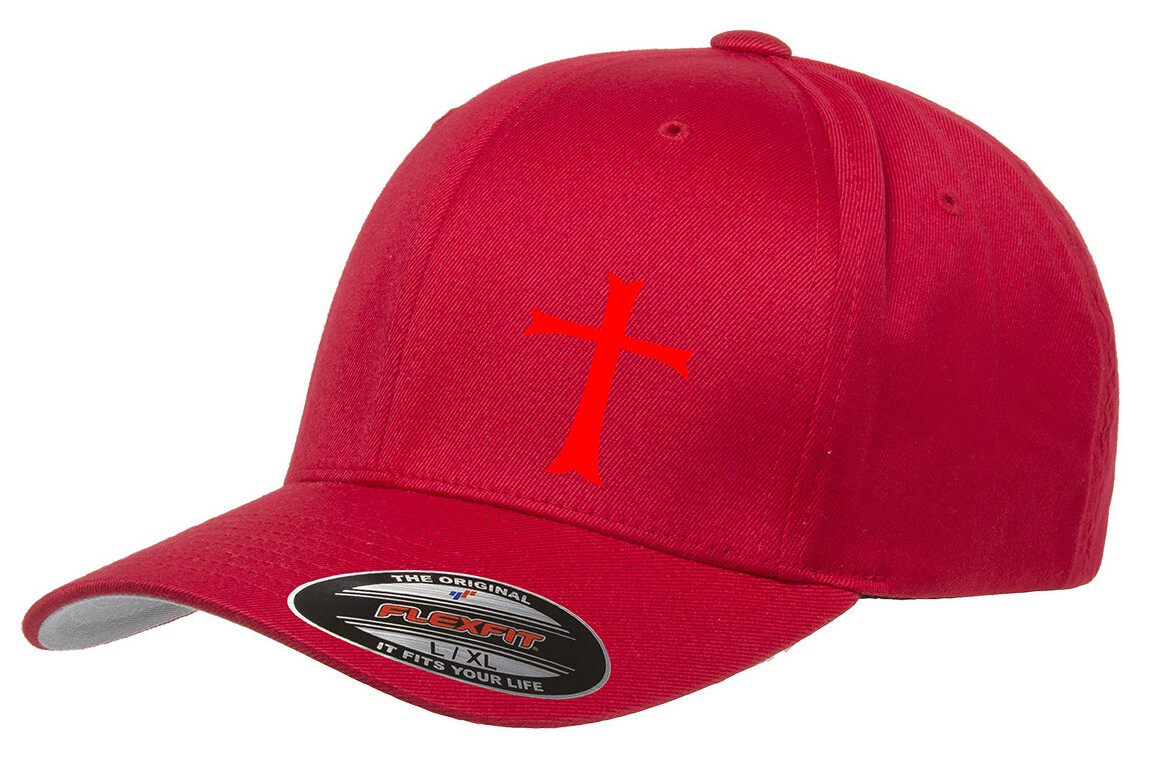 KNIGHTS TEMPLAR CROSS FLEXFIT 6277 HAT *FREE SHIPPING in BOX*