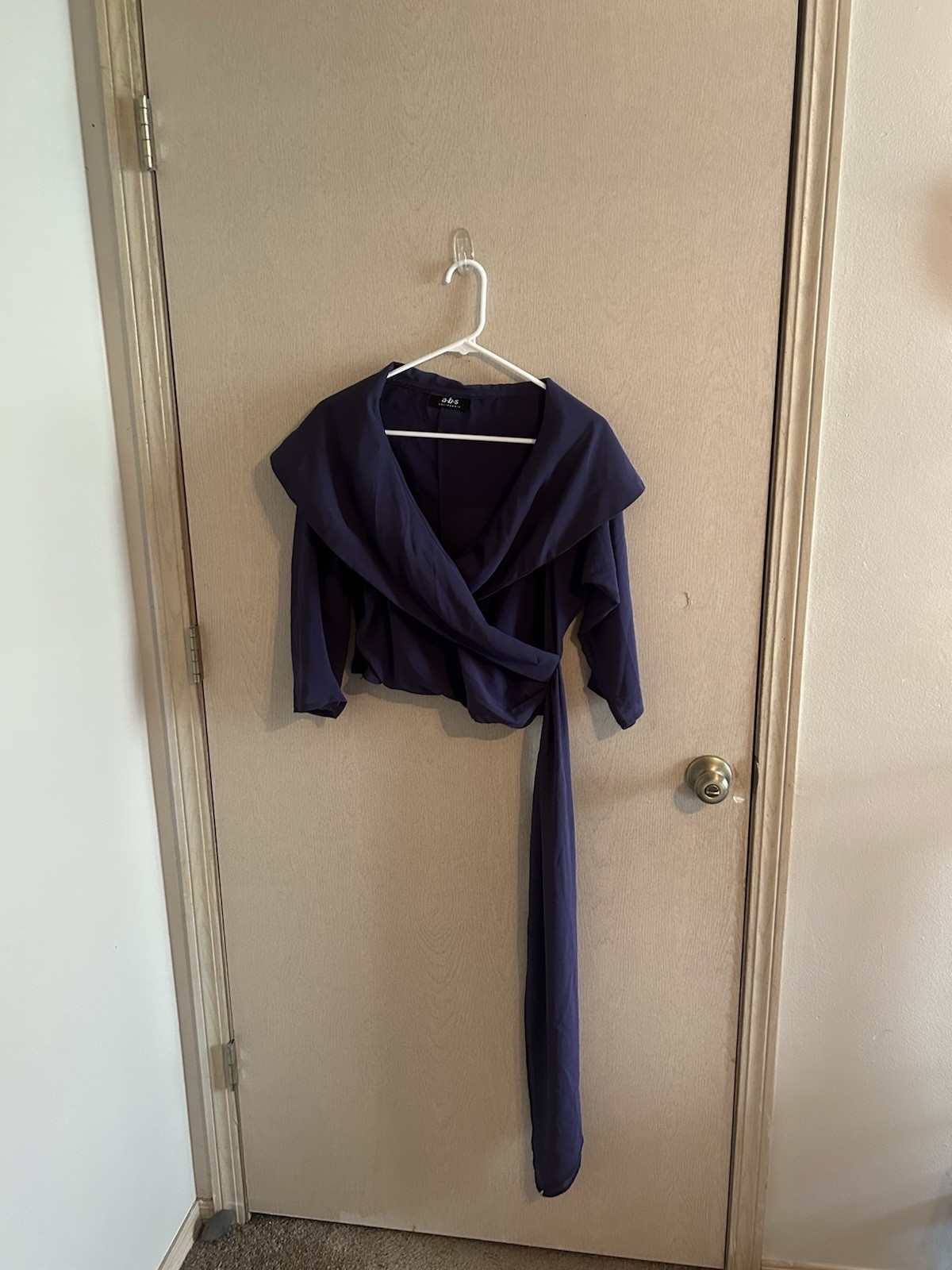 Y2K ABS Purple Wrap Top Size S