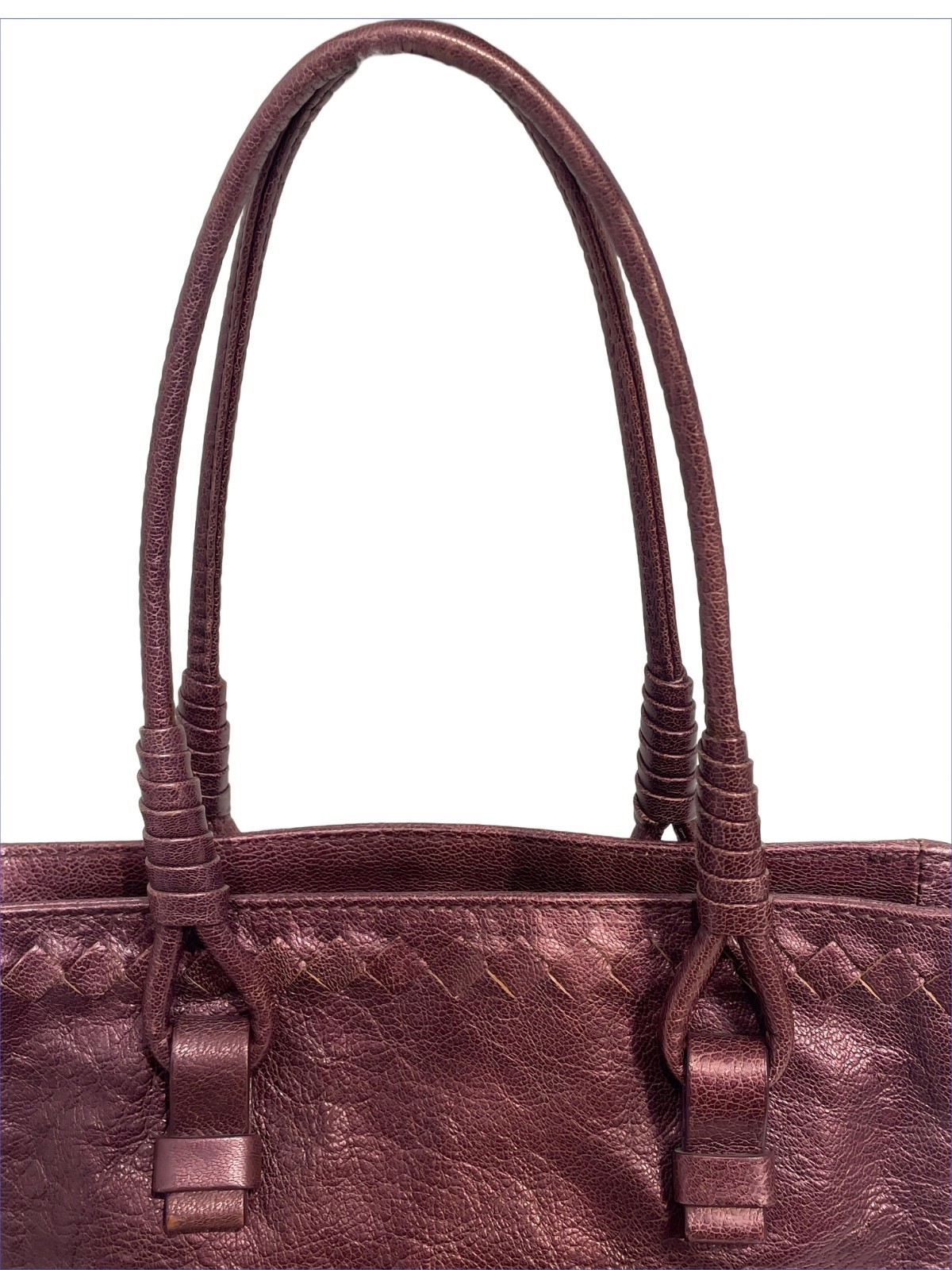 Bottega Veneta 2000’s Tote Bag Burgundy Leather Used