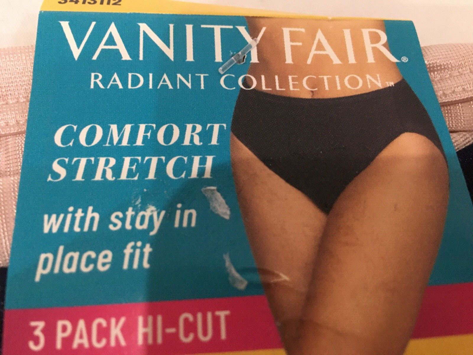 Vanity Fair Radiant Collection Hi-Cut 3 Pack M/6 Comfort Stretch Nylon NEW