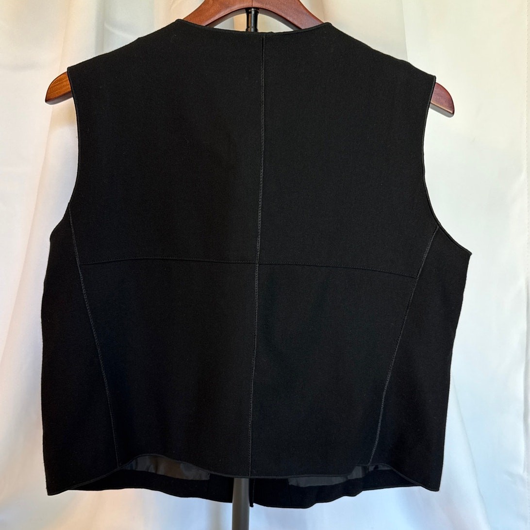 Harve Benard Black Wool Vest Women’s 10 Petite Classic Professional Ukraine Made