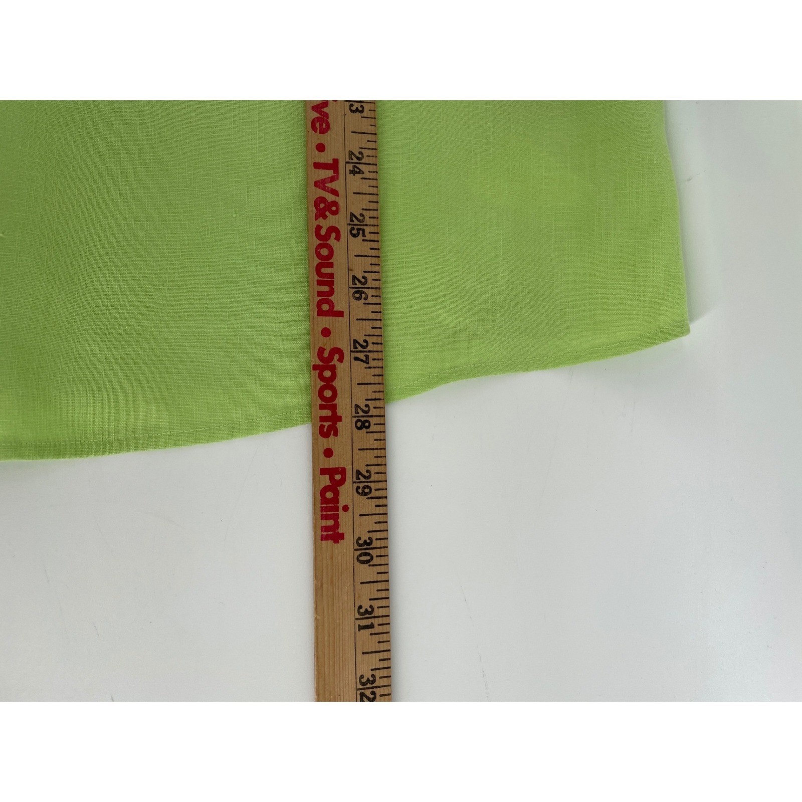 Investments Gold Label Button Front Top Womens 18 Lime Green 100% Hemp Spring