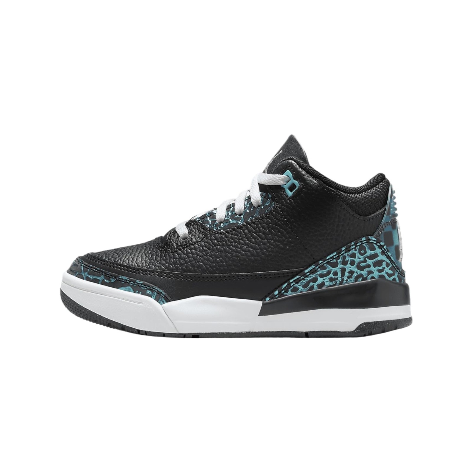 Jordan Little Kids’ 3Retro SE Moto Sneakers – Black/Siren Red/White/Hyper Jade