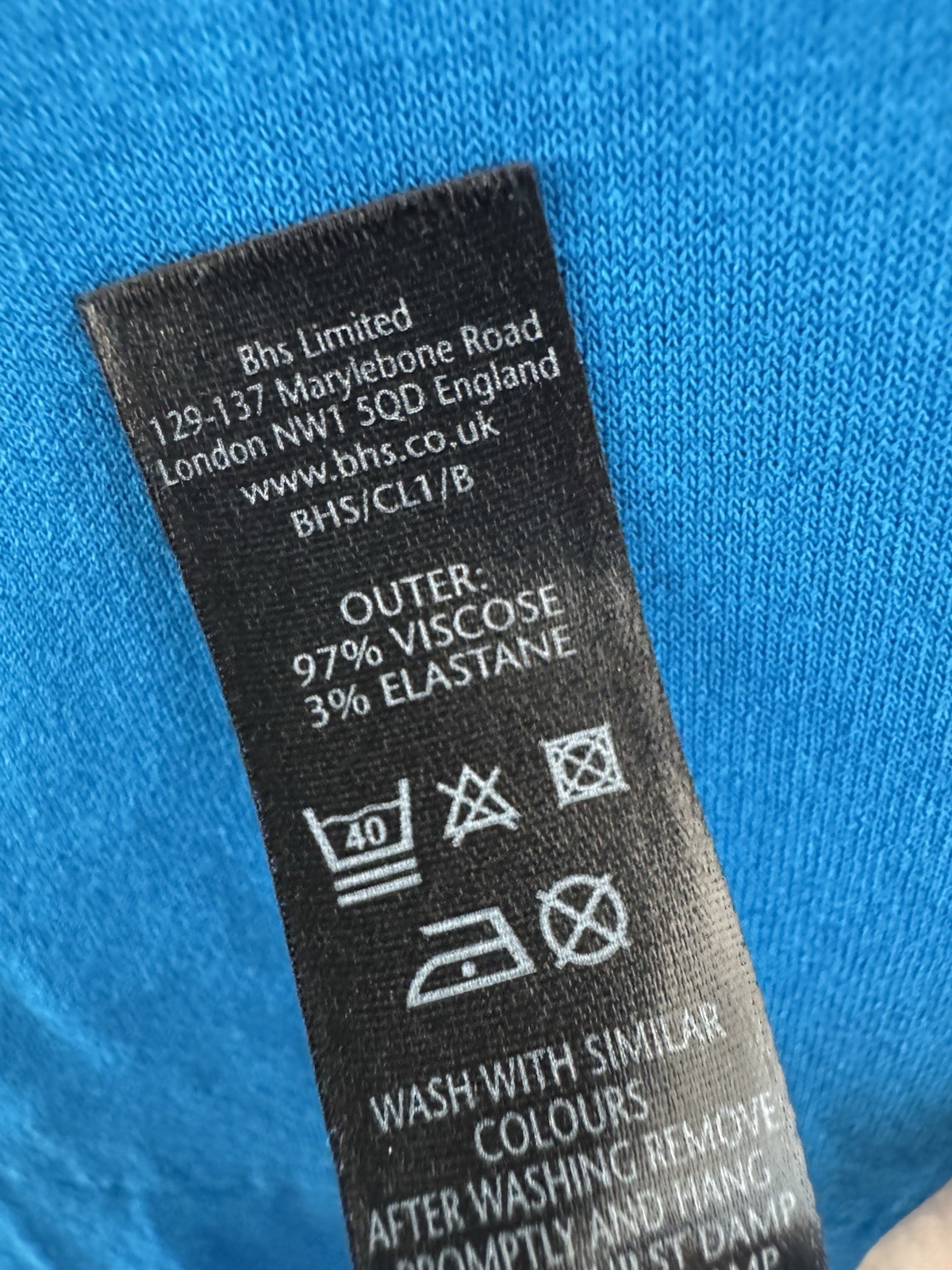 BHS Blue Maxi Dress UK 18 Sleeveless Wrap Twist Front Stretch Jersey Holiday