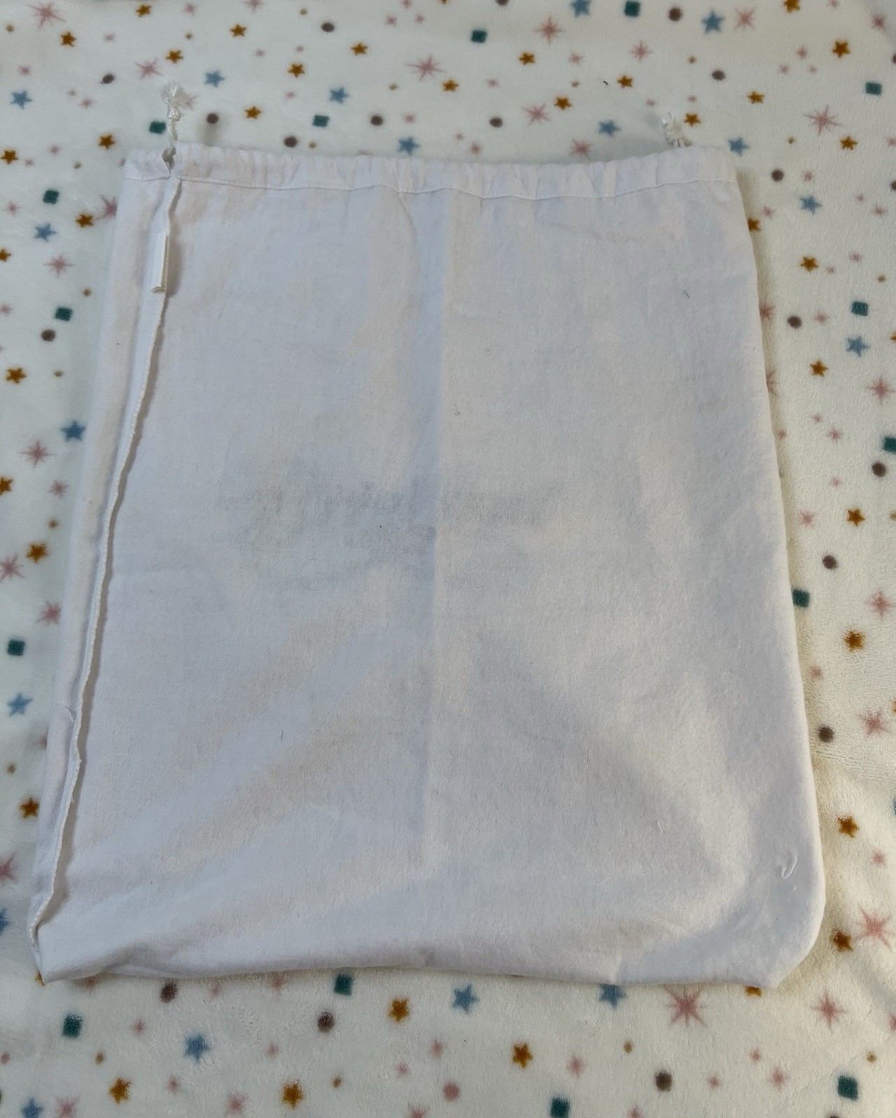 Brighton Purse 100% Cotton White Drawstring Dust Cover, Storage 14″ x 16 1/4″