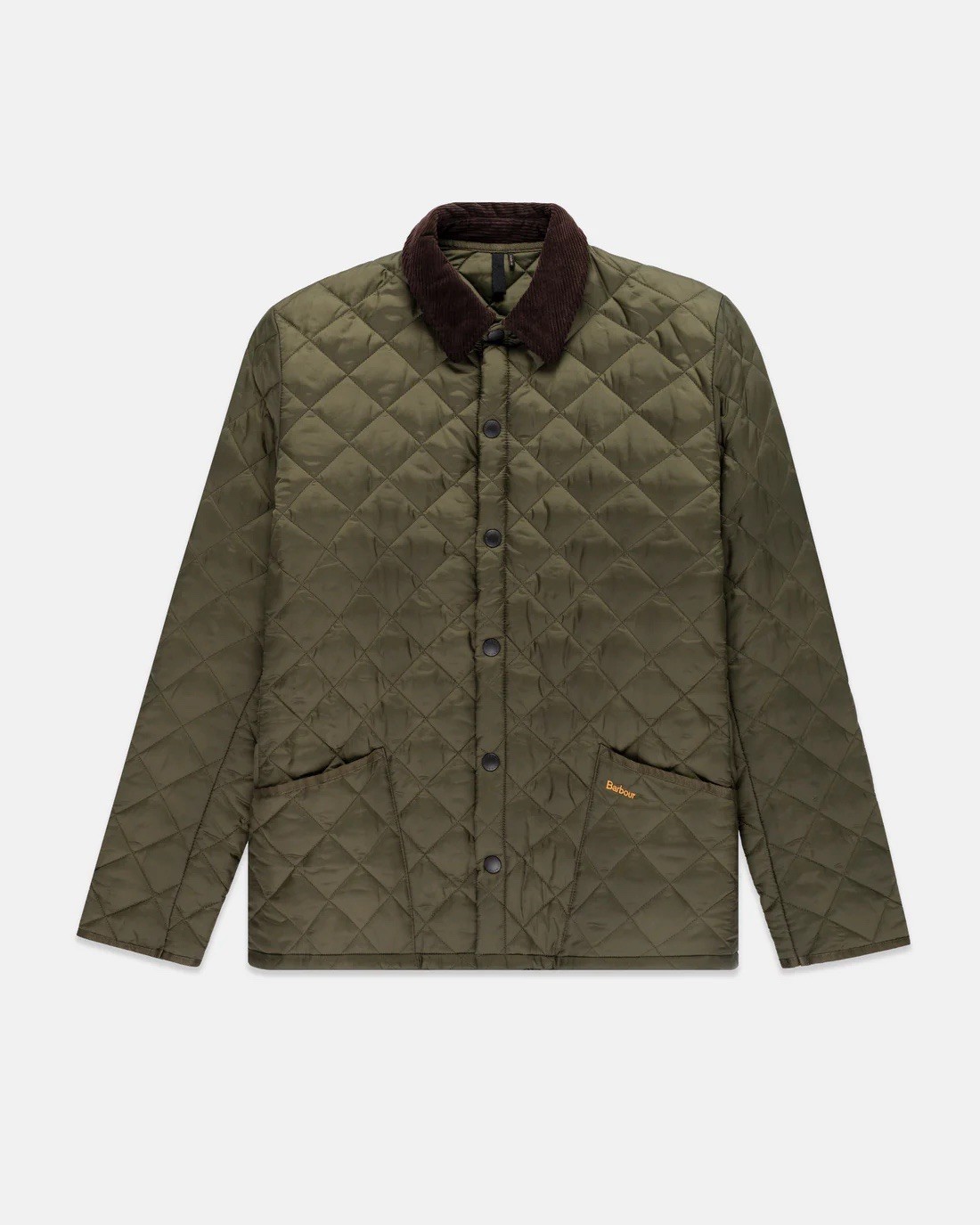 NWT Barbour Jacket Men’s S Green Liddesdale Quilted Olive Classic Corduroy Coat