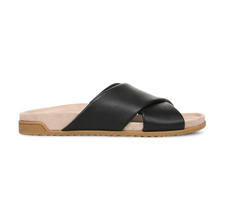 Vionic’s Etna Slide Sandal, Black Leather