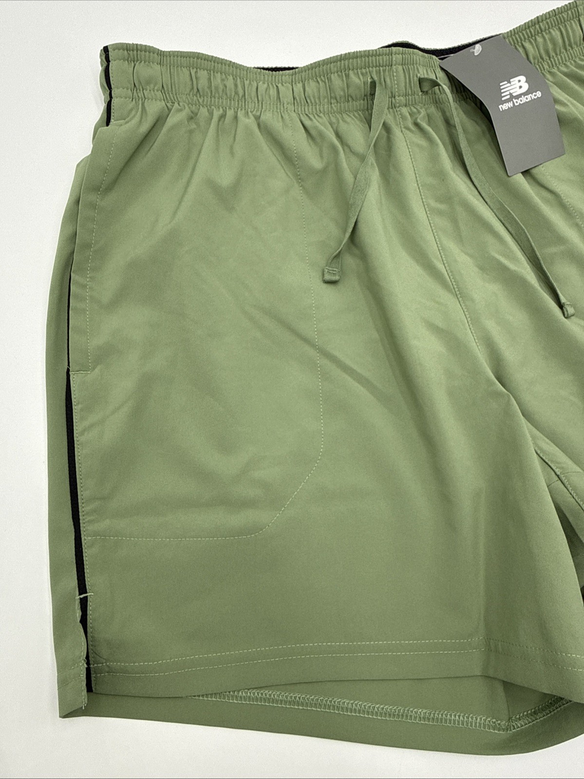 $52 New Balance Men’s Brief Running Shorts 5″ – Oregano – Medium – New With Tags