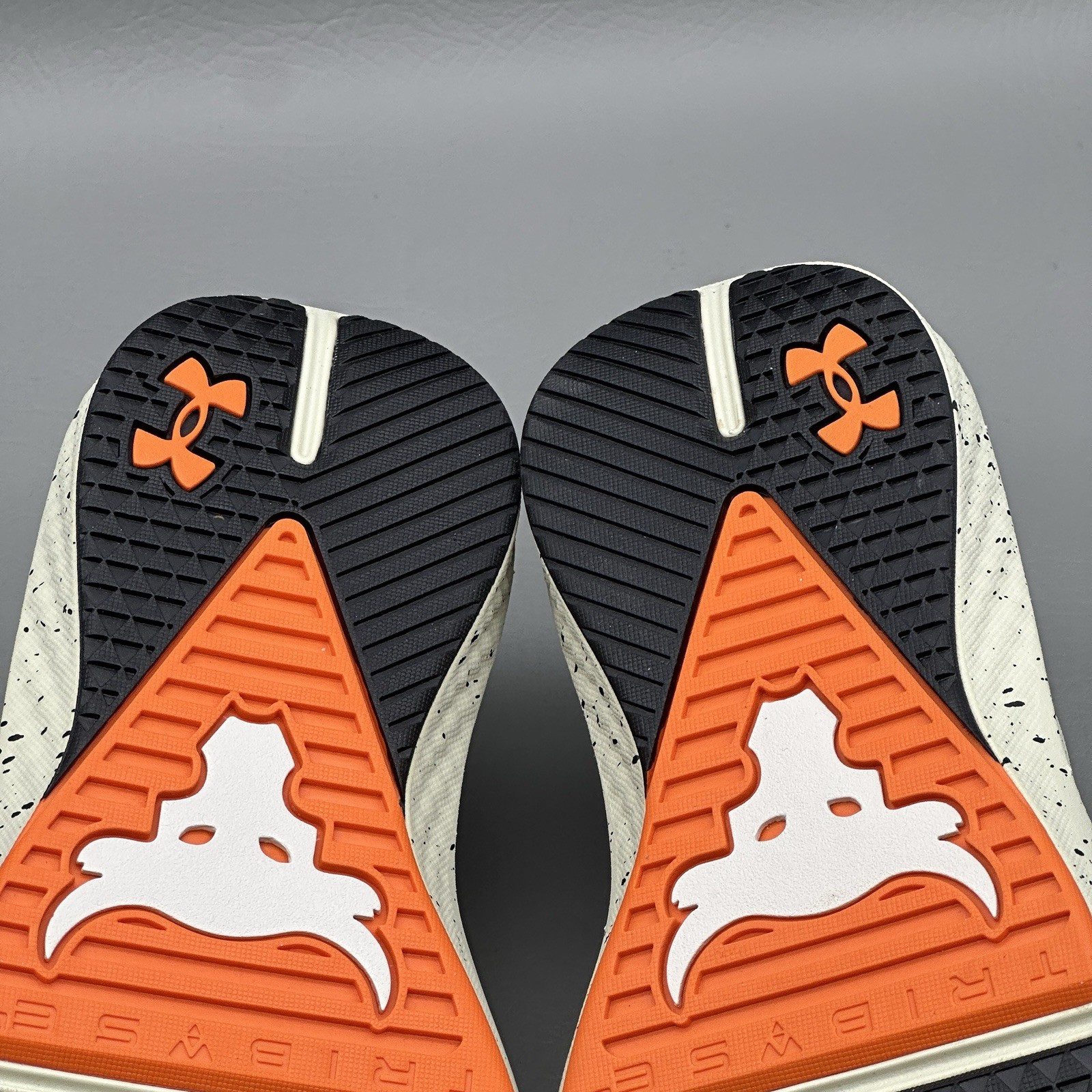 Under Armour Project Rock BSR GS Silt Speckled Boys Size 4 Training Shoes EUC