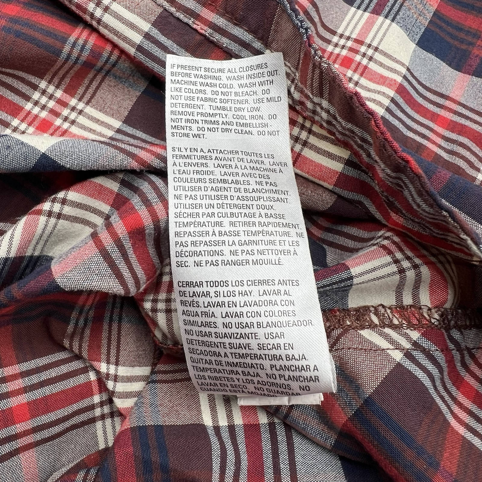 5.11 Tactical Shirt Mens Large Red Plaid Snap Button Up Outdoor Nylon Poly 5 11