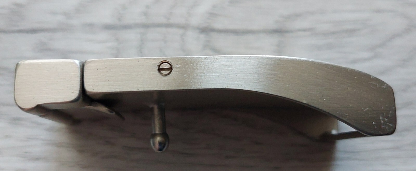 VTG Belt buckle BALLY, size 6.7 x 3.3 cm/ 2.6 x 1.3 in, small used, Italy