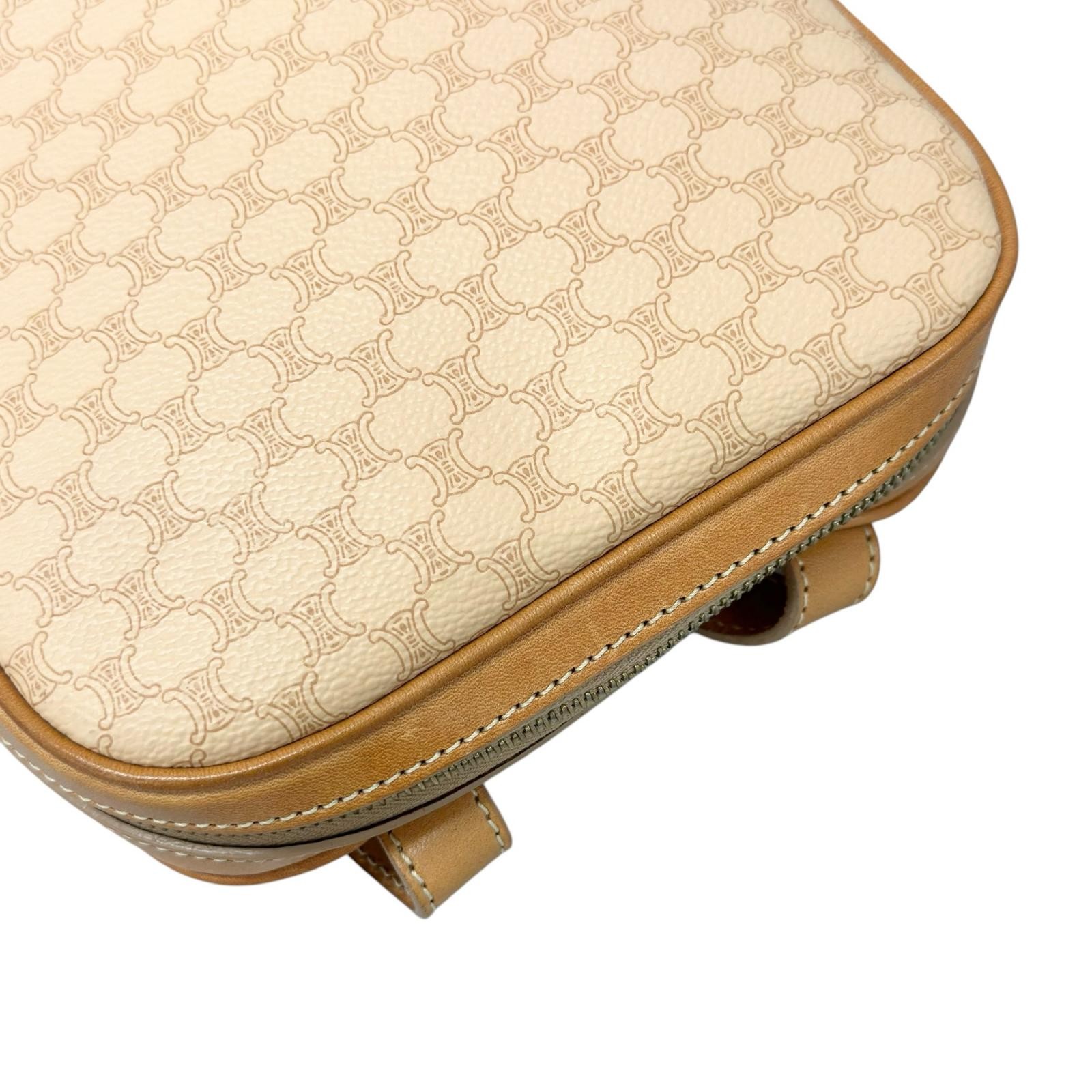 CELINE Macadam Backpack Â· Daypack PVC/leather beige brown vintage Women