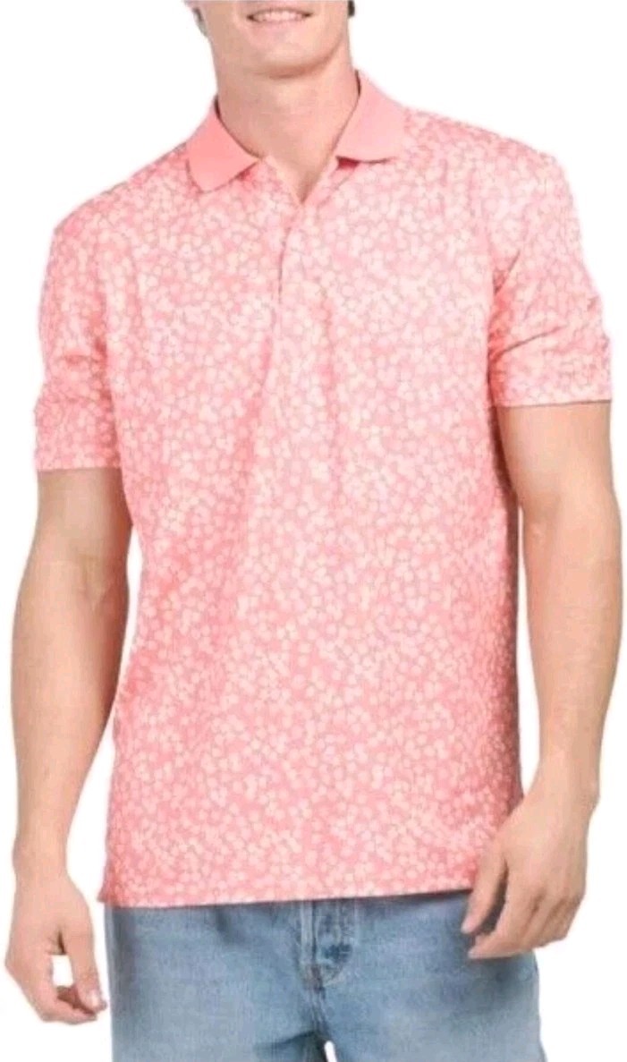 Southern Tide Men’s XL Fort Frederik Print Performance Polo Shirt Golf Casual