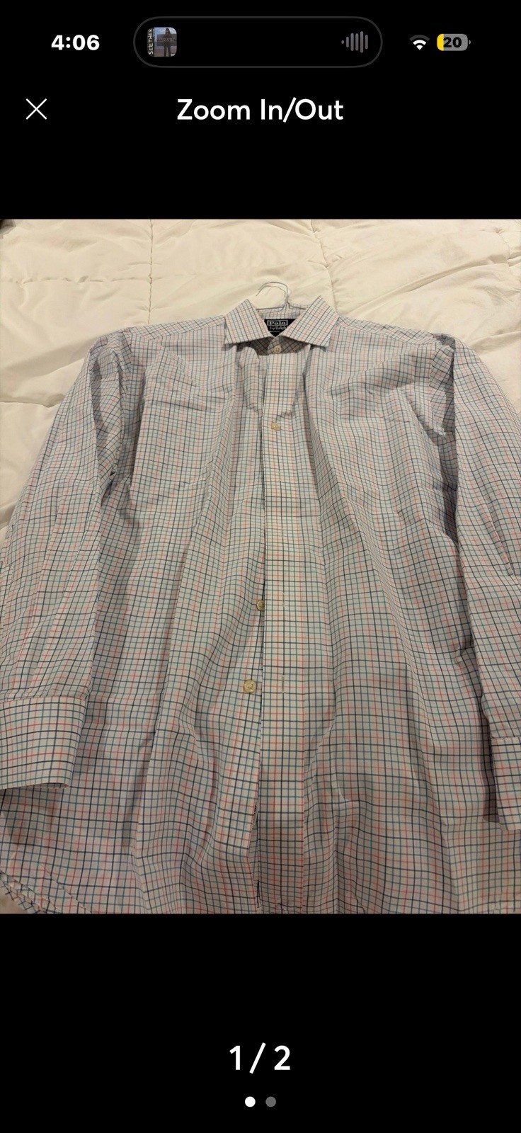 Polo by Ralph Lauren Men’s 17 1/2-34/35 Regent Classic Fit Check Button-Up