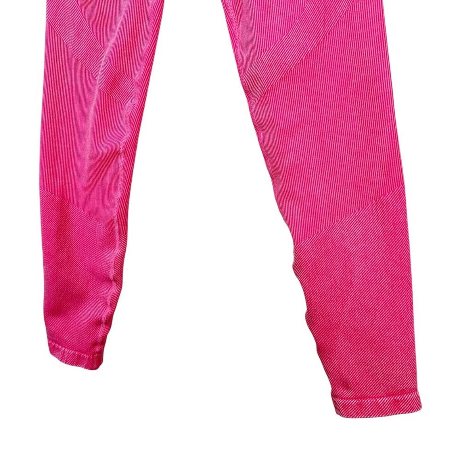 JoyLab Hot Pink Ribbed Seamless High Waist Gym Workout Leggings Large Barbiecore