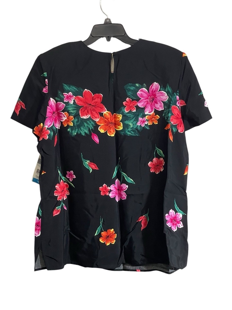 Vtg Norton McNaughton Blouse Sz 16 Hawaiian Tropical Rayon floral print Vibrant