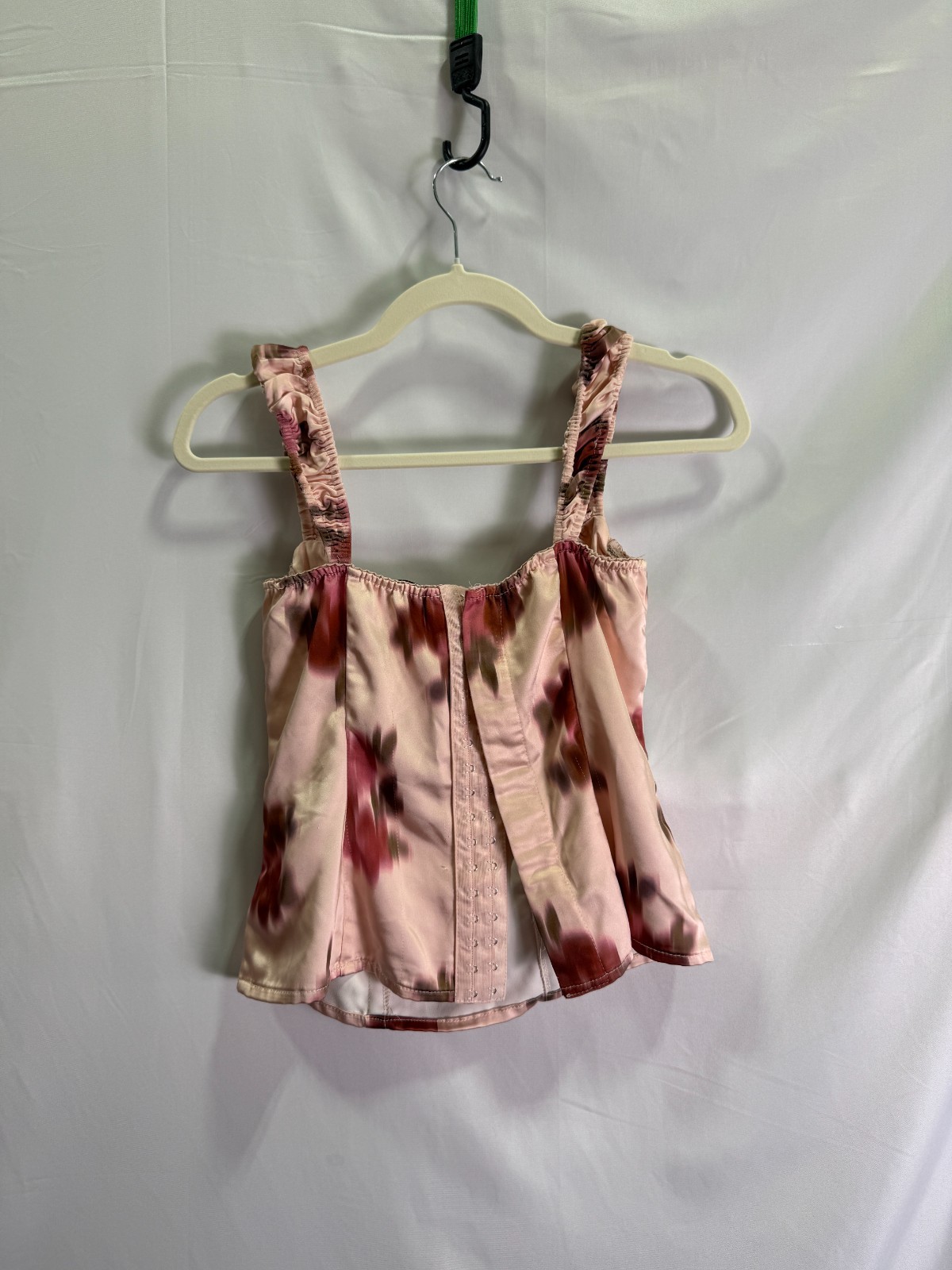 WEWOREWHAT Blush Pink Wide Strap Ruched Cup Corset Size 6