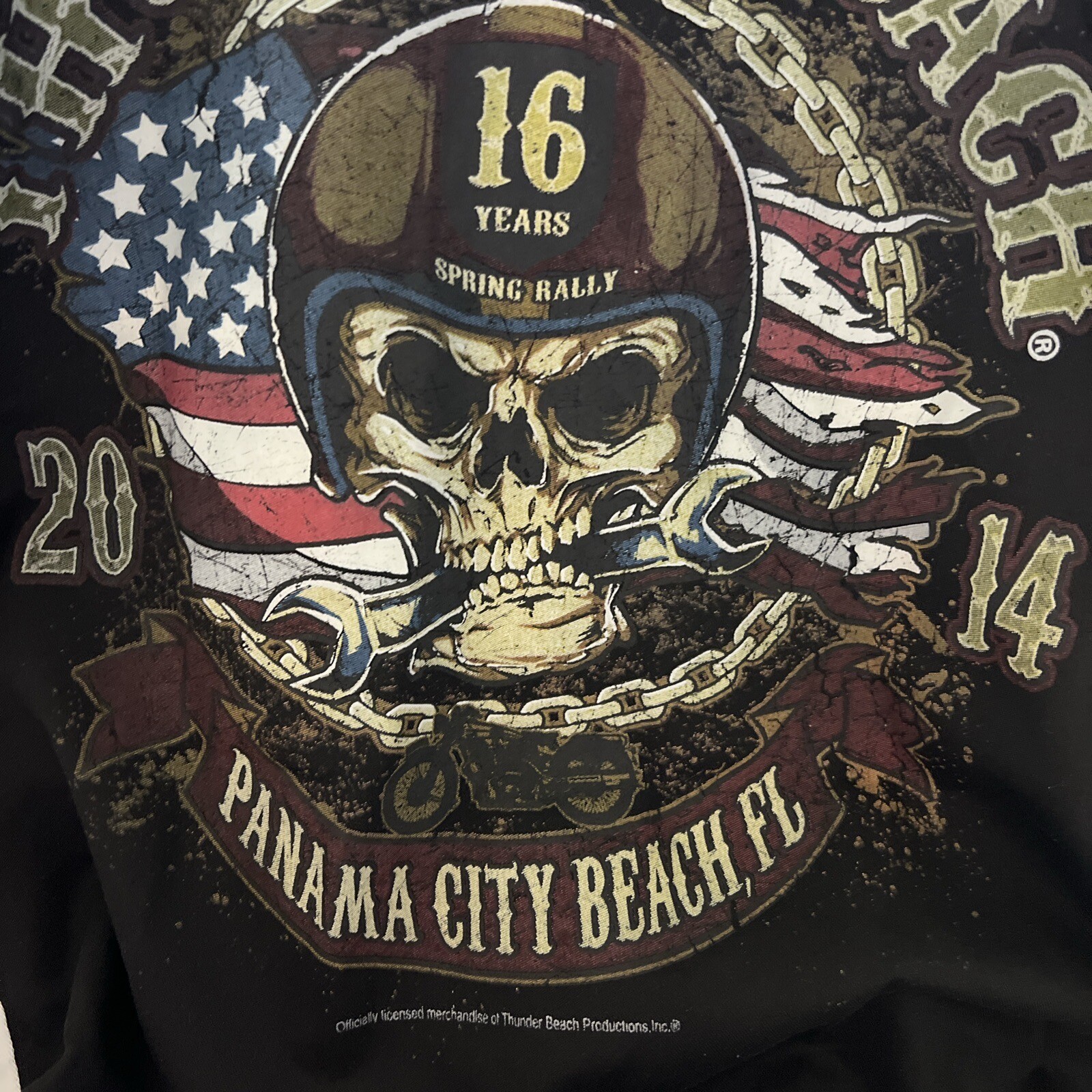 Thunder Beach Spring Rally Panama City Beach Florida 2014 Biker Ware Large USA
