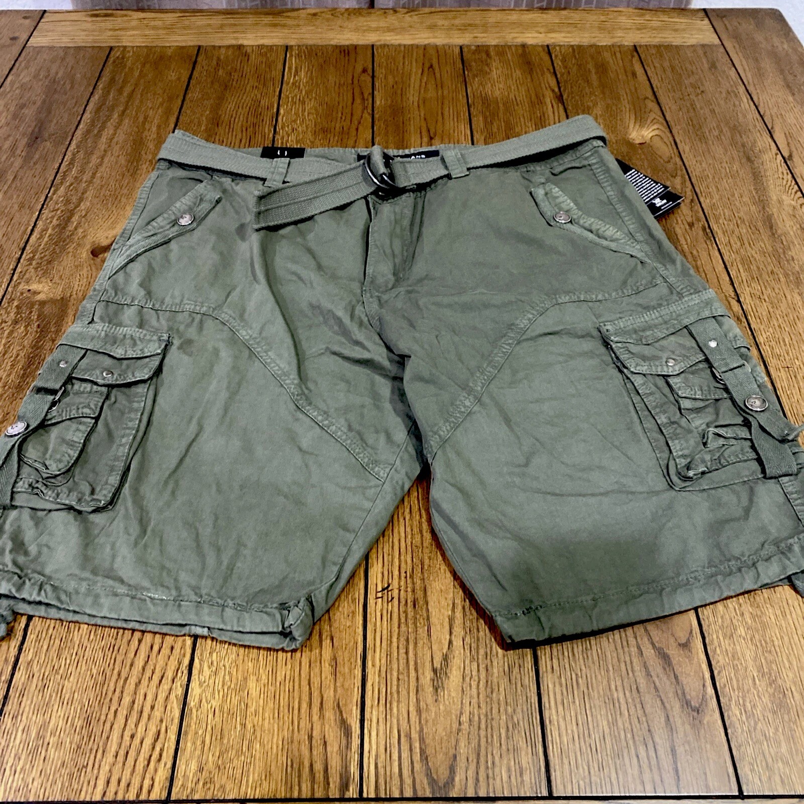 Cargo Men’s 12.5″ Inseam Knee Length Classic Fit Cotton Shorts/Sage – NEW