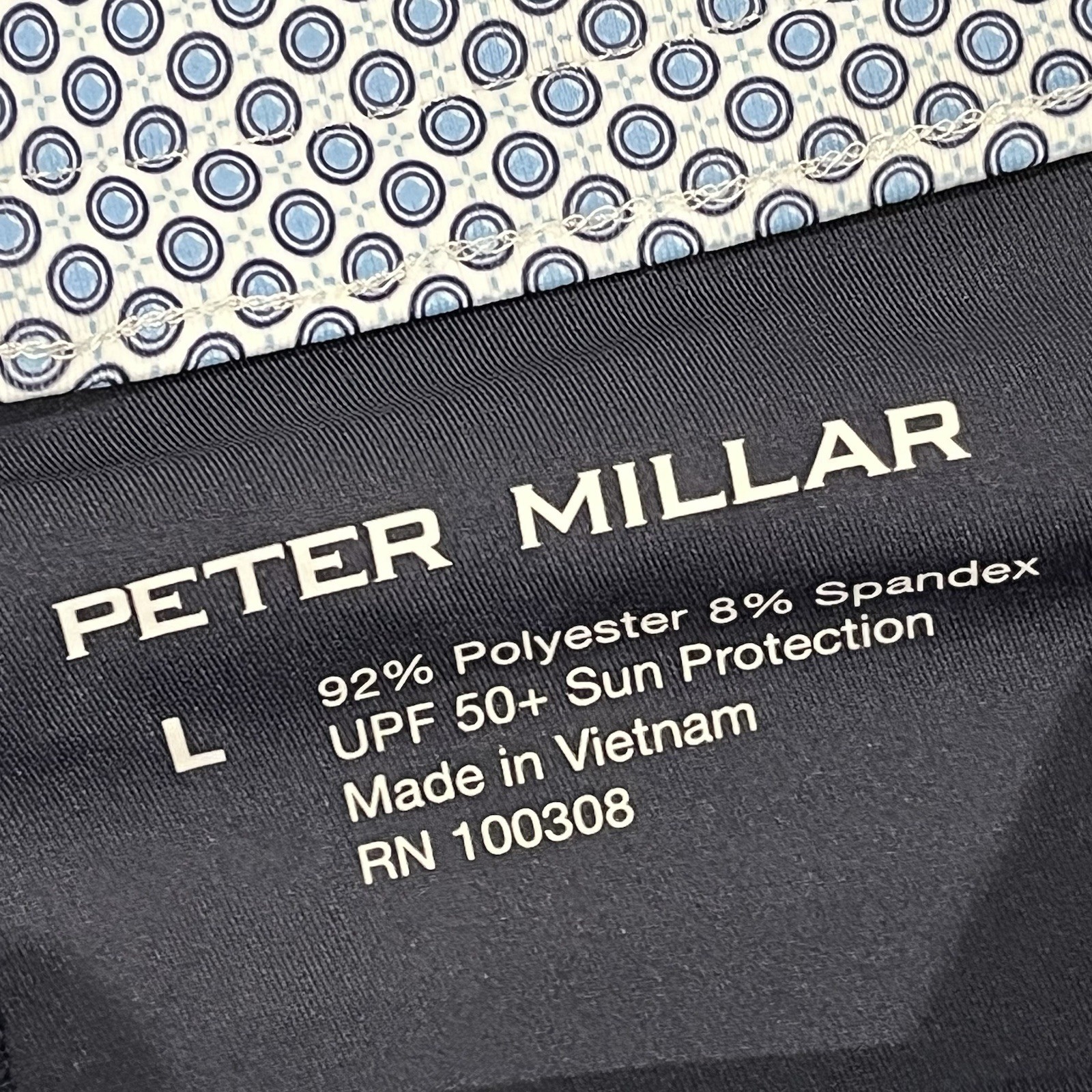 Peter Millar Performance Fabric Dot Pattern Golf Sally Skort Size L NWT UPF 50+