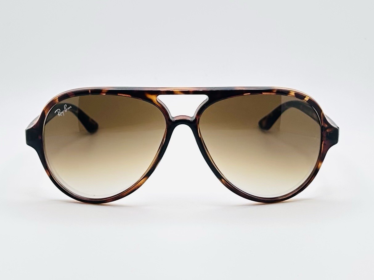 Ray-Ban CATS 5000 RB4125 59mm Aviator Unisex Sunglasses – Brown Gradient Lens