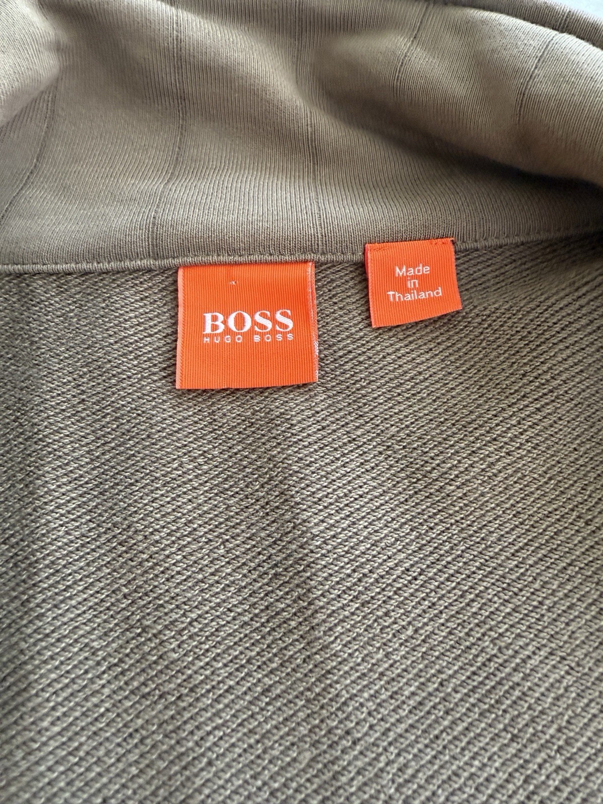 Hugo Boss “Orange” label brown zip-up jacket Sz Xl