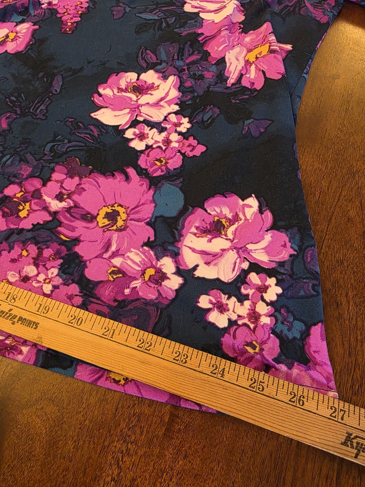 Susan Graver Deep Blue Floral Blouse Bell Sleeves Sz 1X Whimsigoth Fairy Brushed