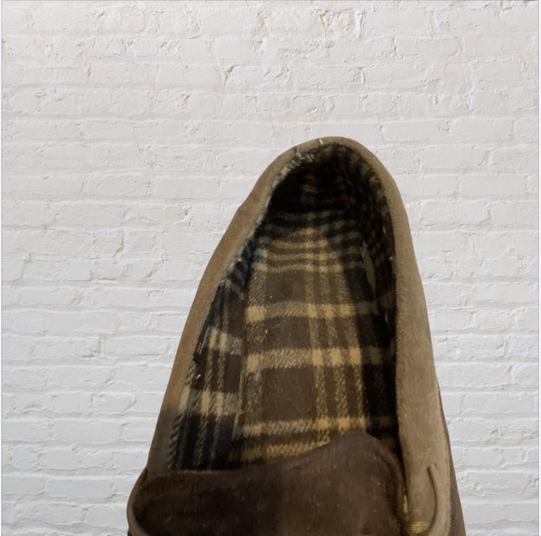 Men’s House Shoe/Slipper, XL, Loafer Style, Rubber Sole, Adjustable for Width