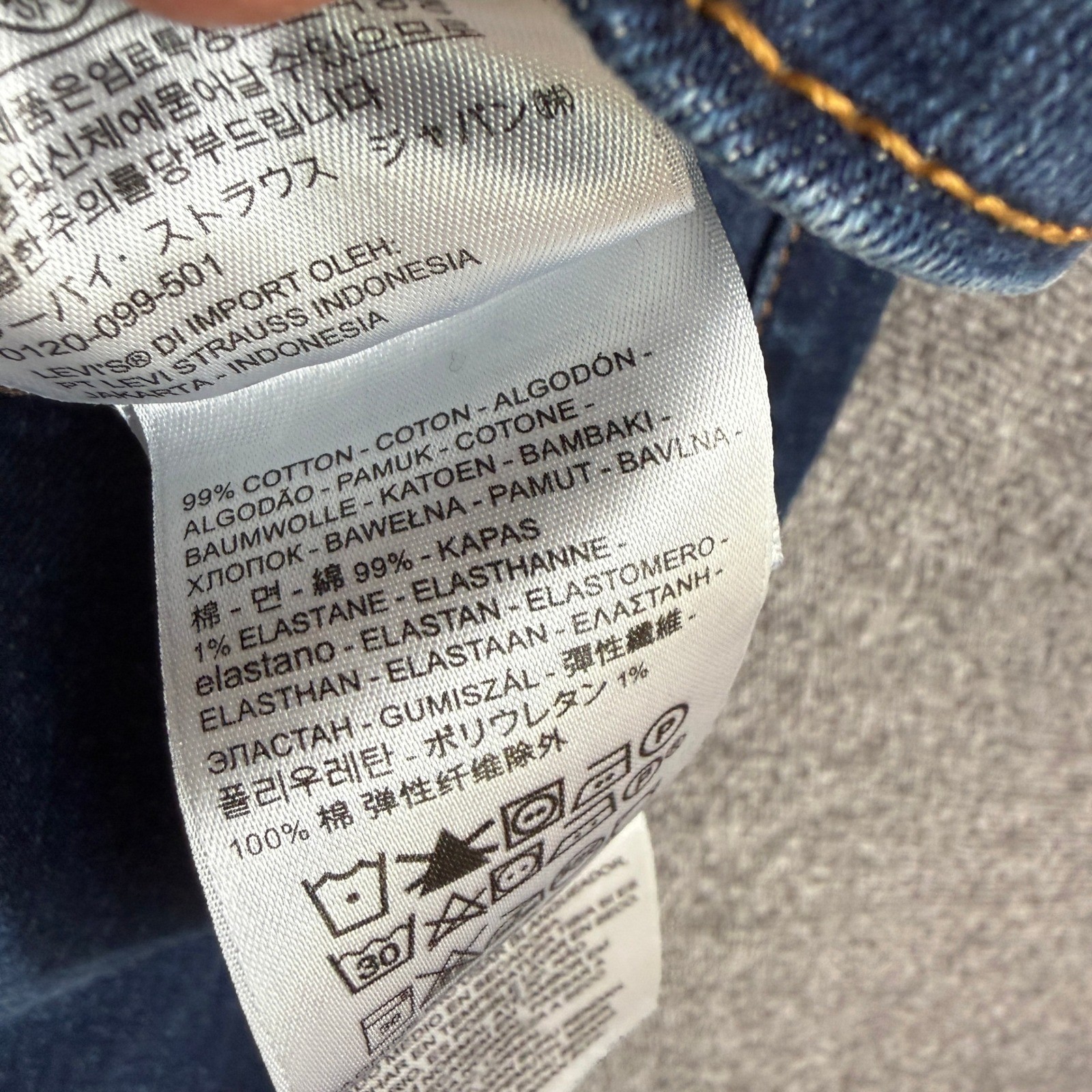 Levi’s 502 Jeans Mens 32×30 Blue Taper Dark Wash Stretch Denim