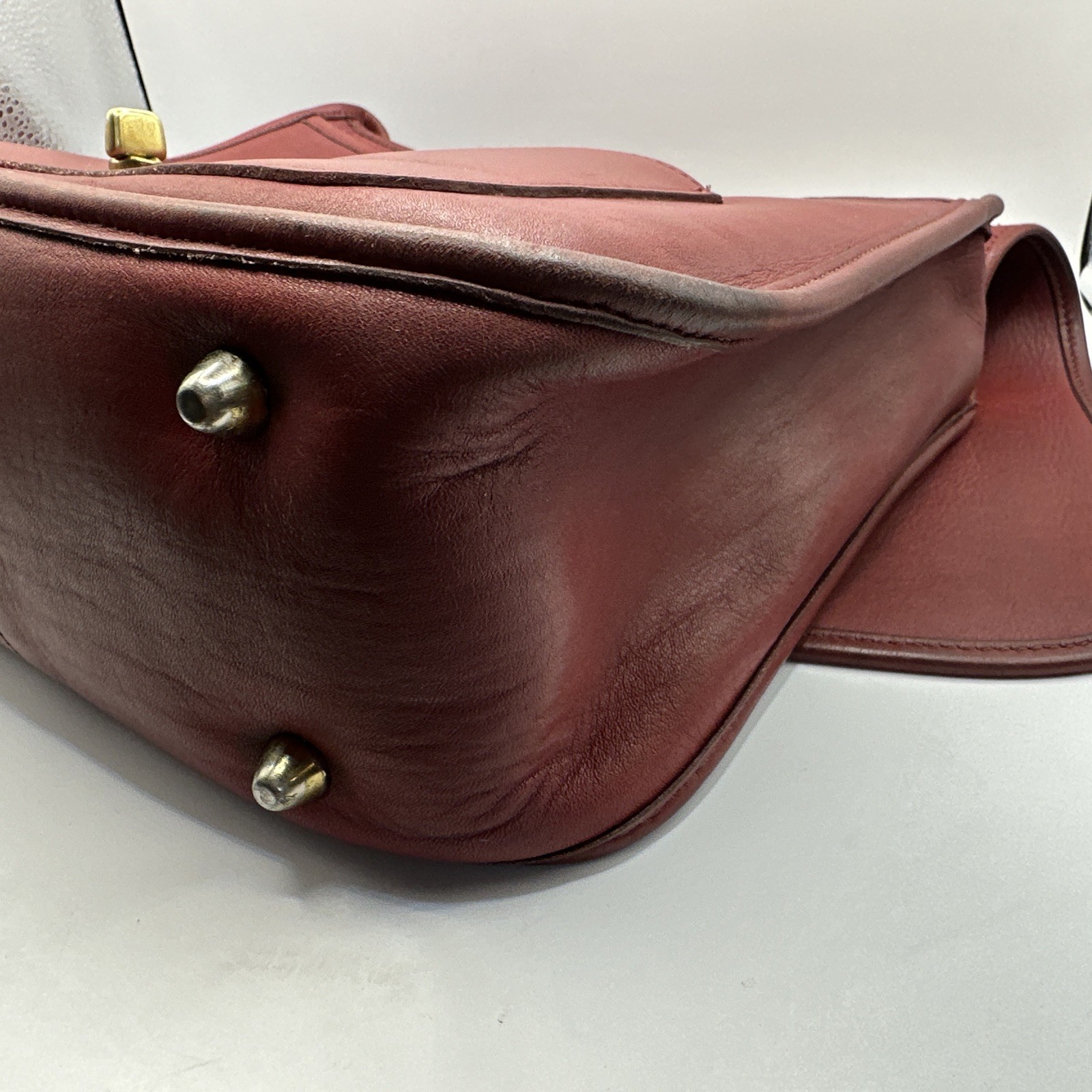 vintage red Coach Stewardess Bag (#9525)