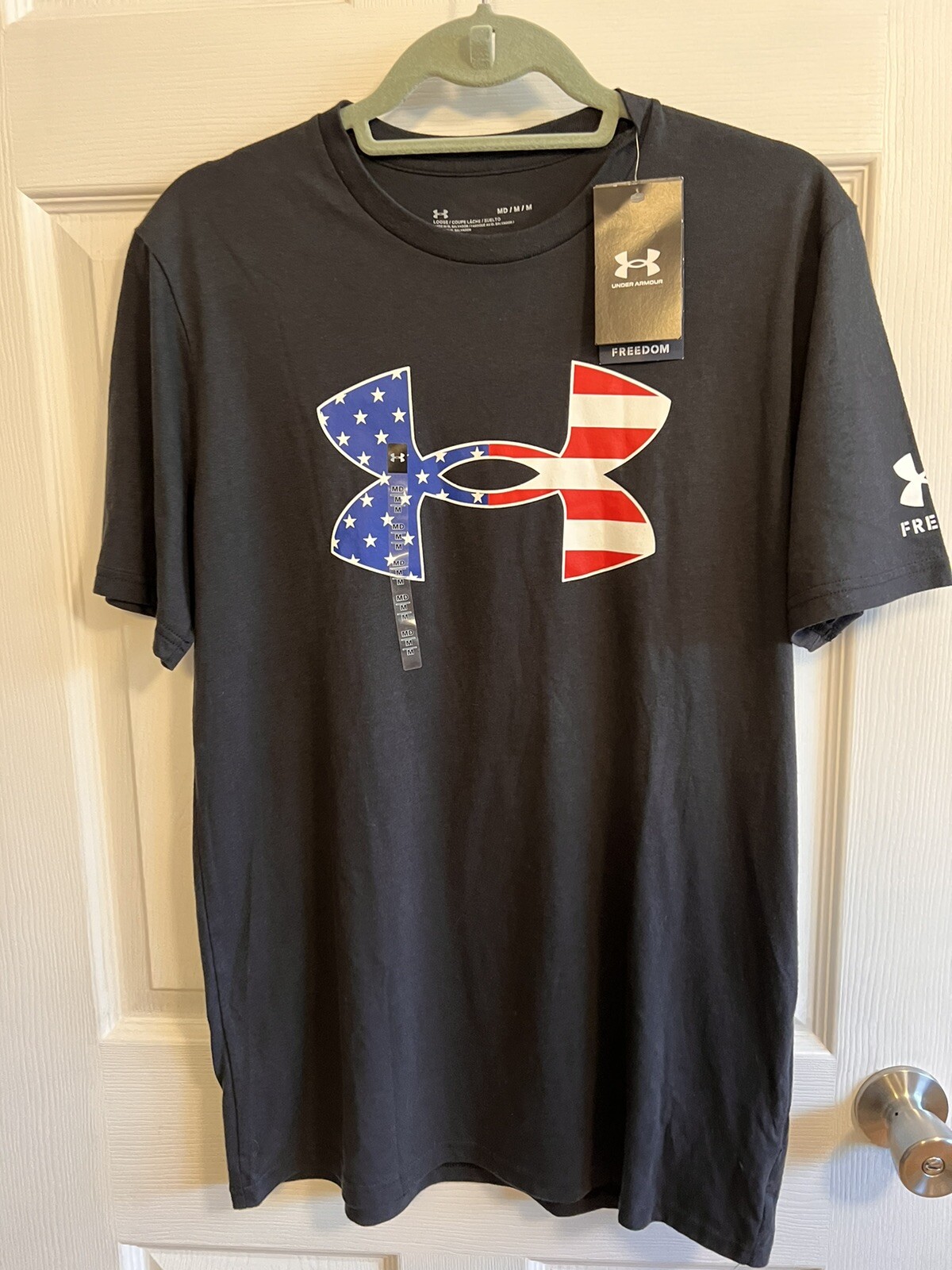 Under Armour Men’s UA Freedom Logo T-Shirt 1370811-001 Black/BNWTS