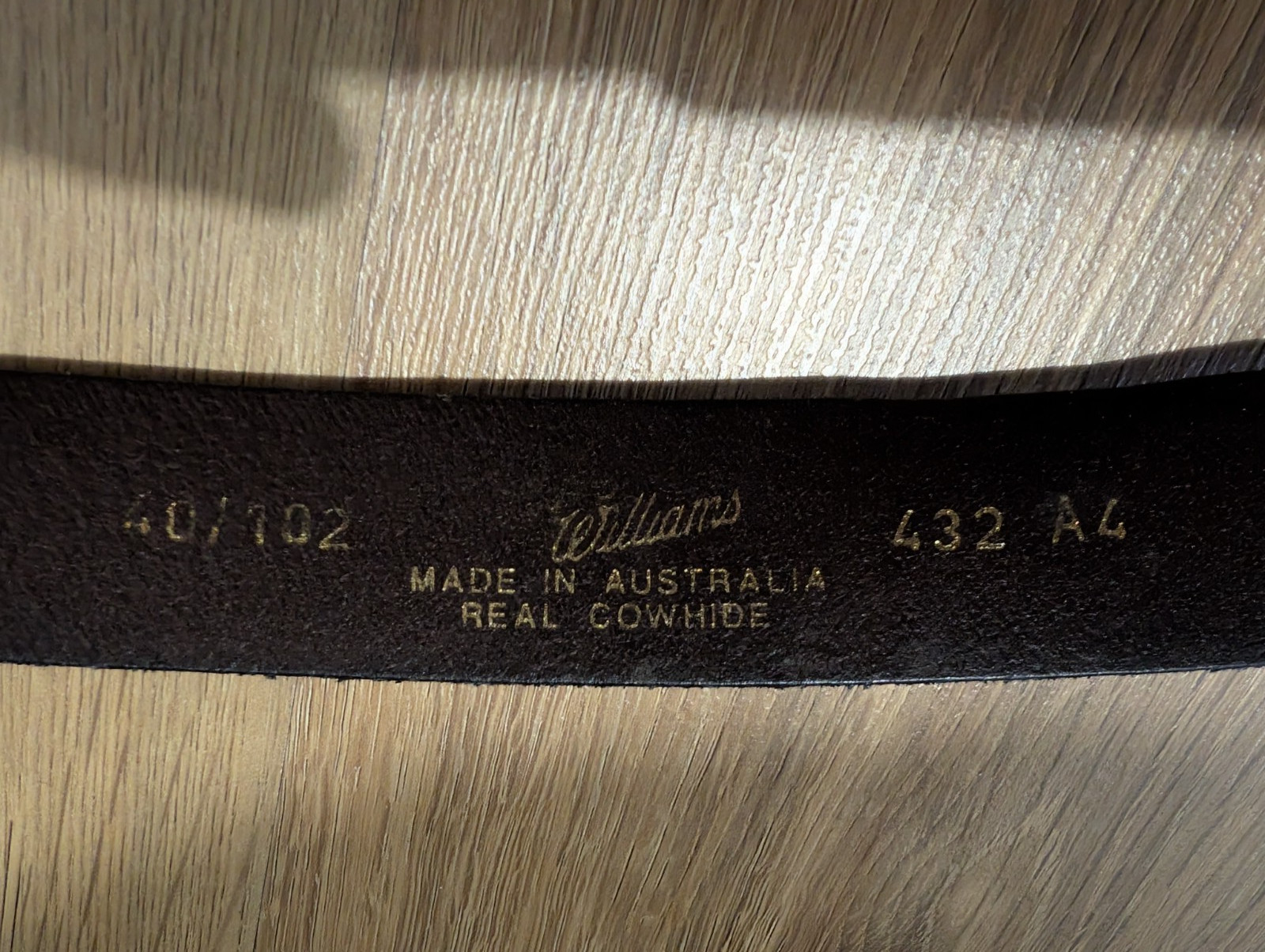 RM Williams Men Ranger Belt Chestnut Size 40 Made In Australia RRP 149