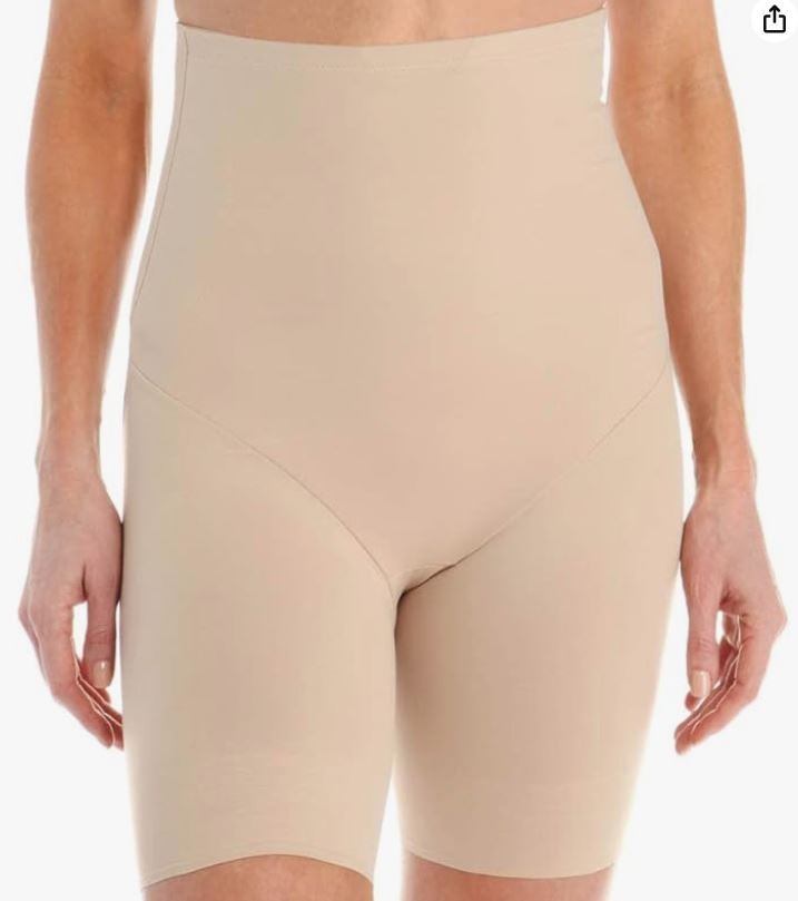 TC Fine Intimates Back Magic Extra-Firm Control Hi-Waist Thigh Slimmer(STAIN,XL)
