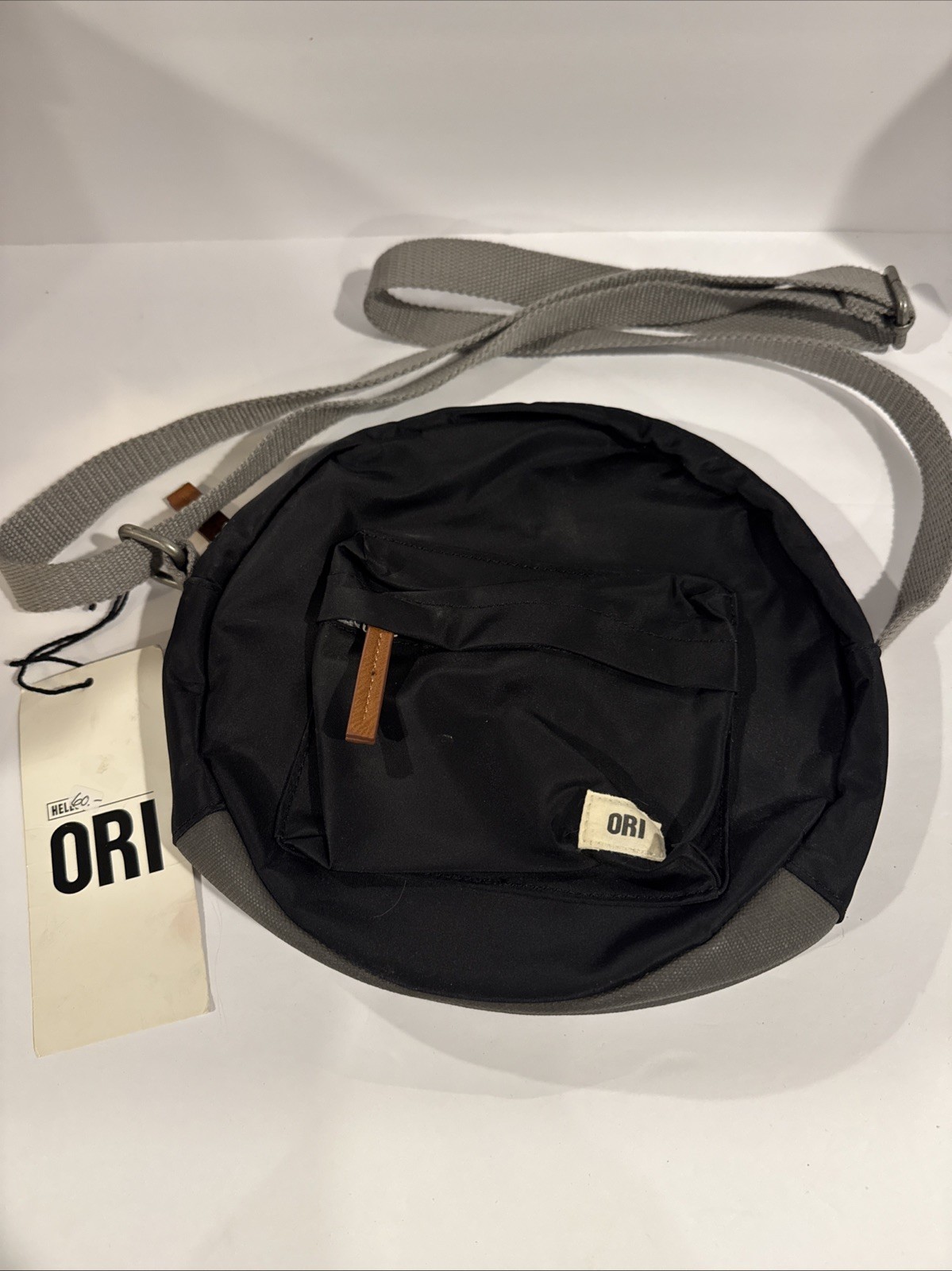 Ori London Black Paddington S Round Recycled Nylon Crossbody Bag NWT