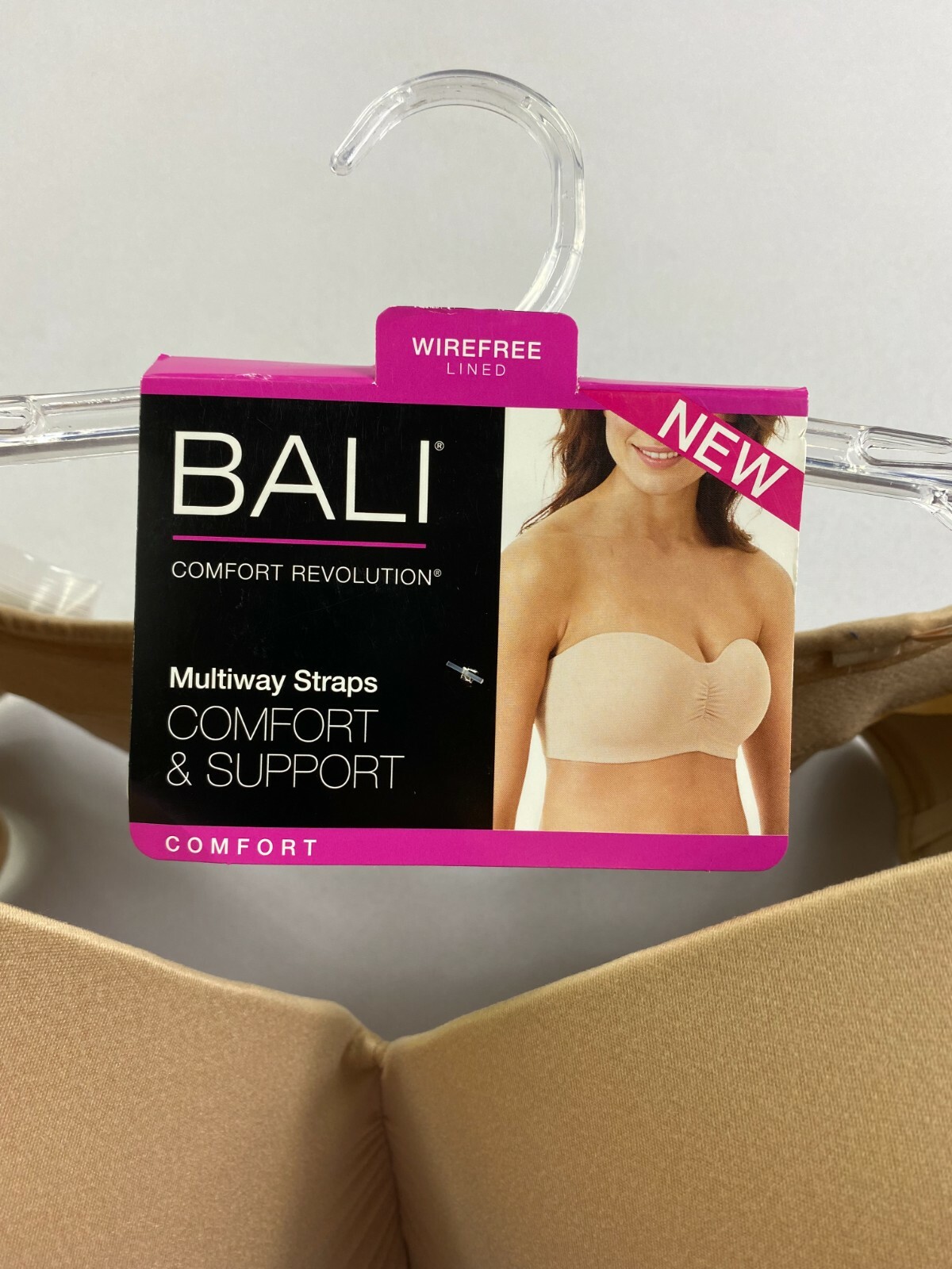 Women’s BALI Wirefree Lined Multiway Straps Comfort & Support Plus Size Bra