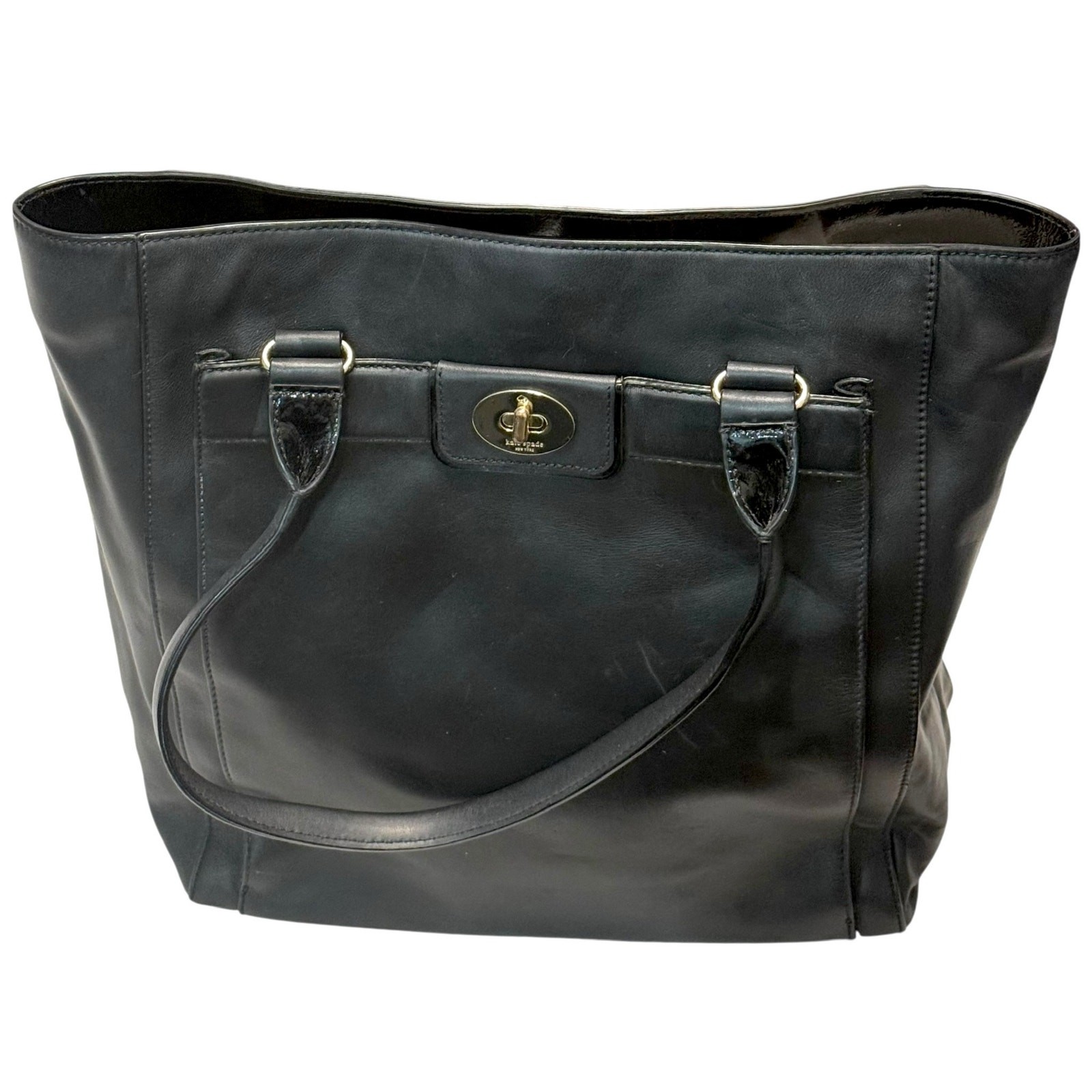 Kate Spade Hampton Road Davis Tote Shoulder Bag in Black – Smooth Leather