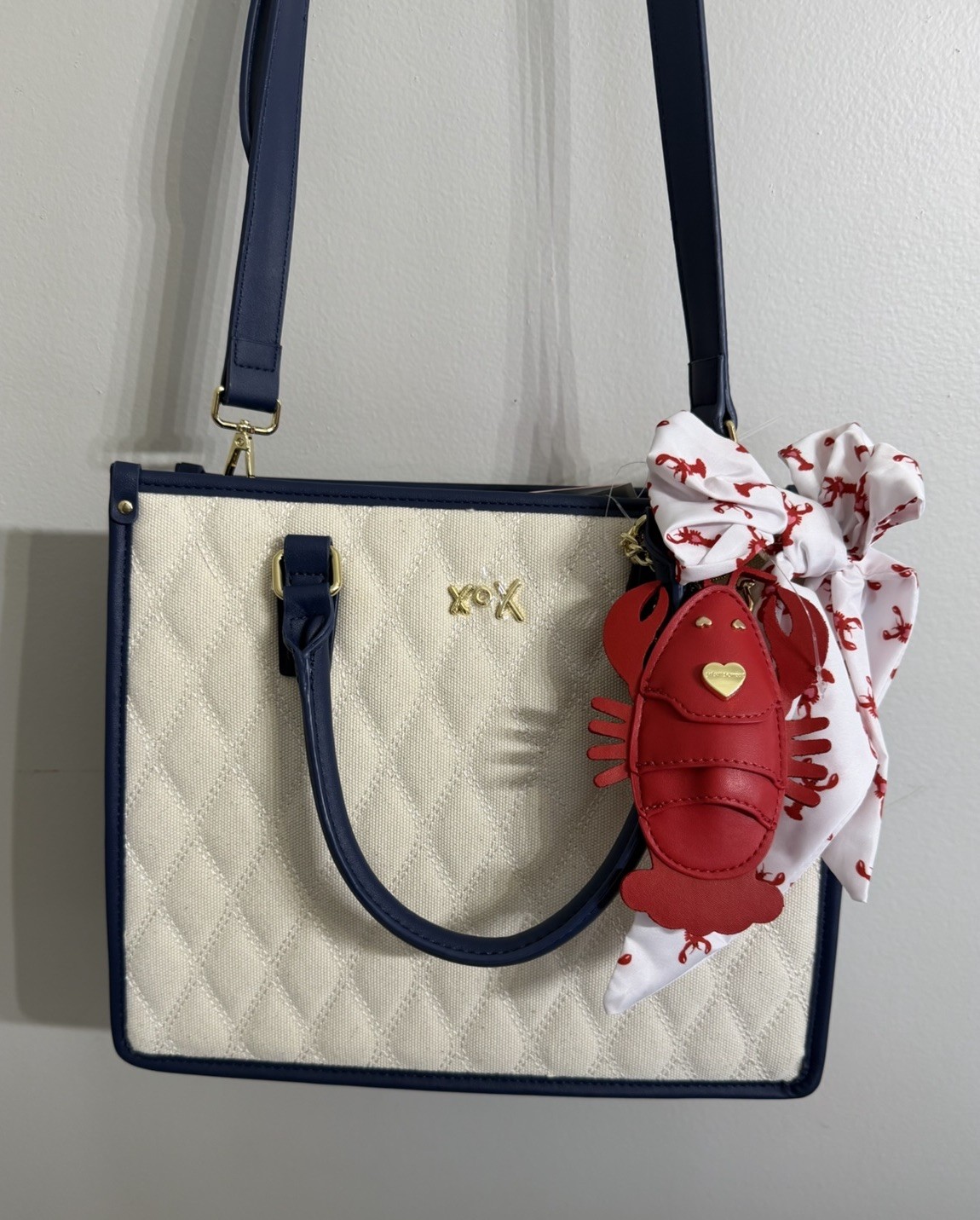 Betsey Johnson XO LALA Quilted Tote Satchel Bag