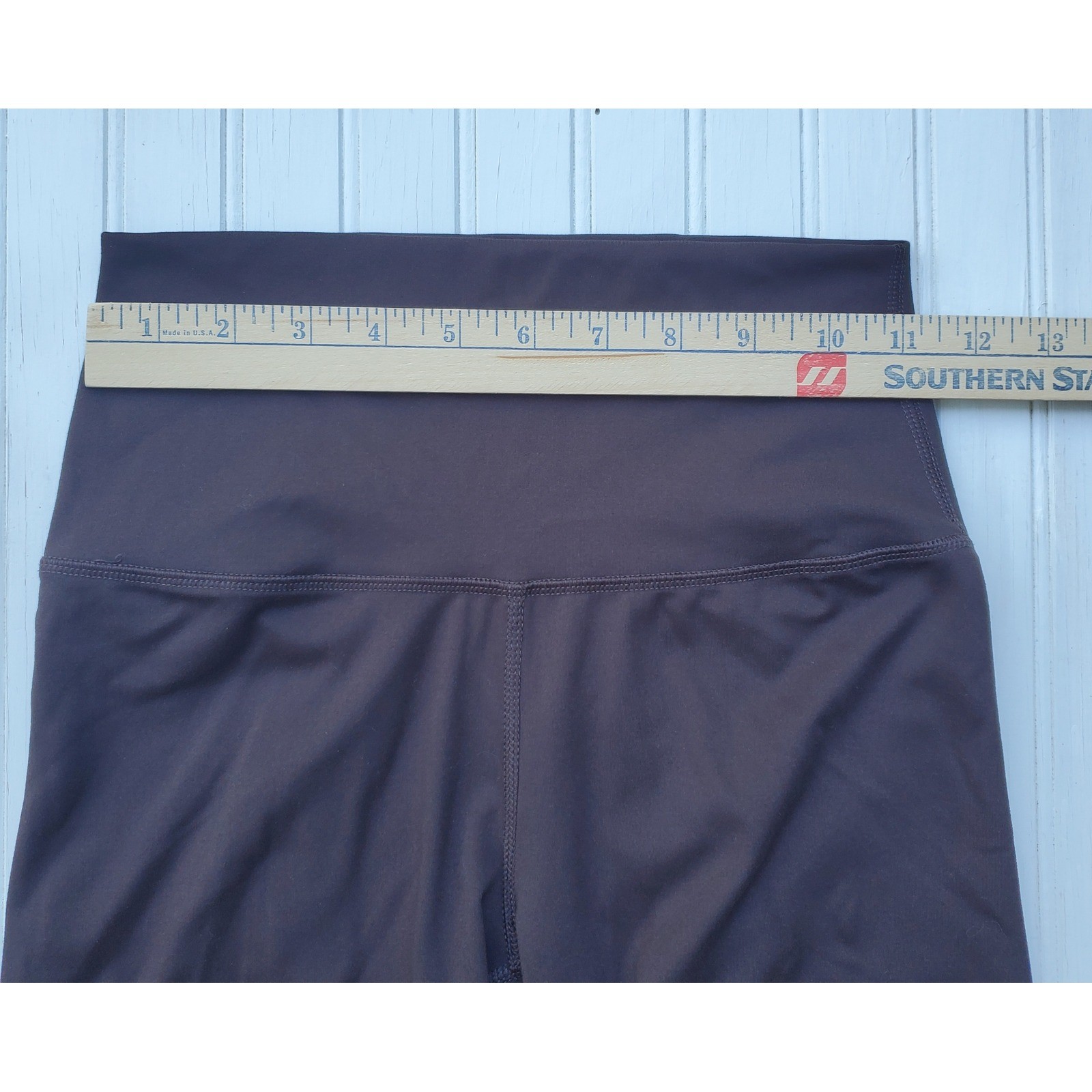Yogalicious Lux Everyday 7″ Biker Shorts Dark Brown High Rise Athletic Small