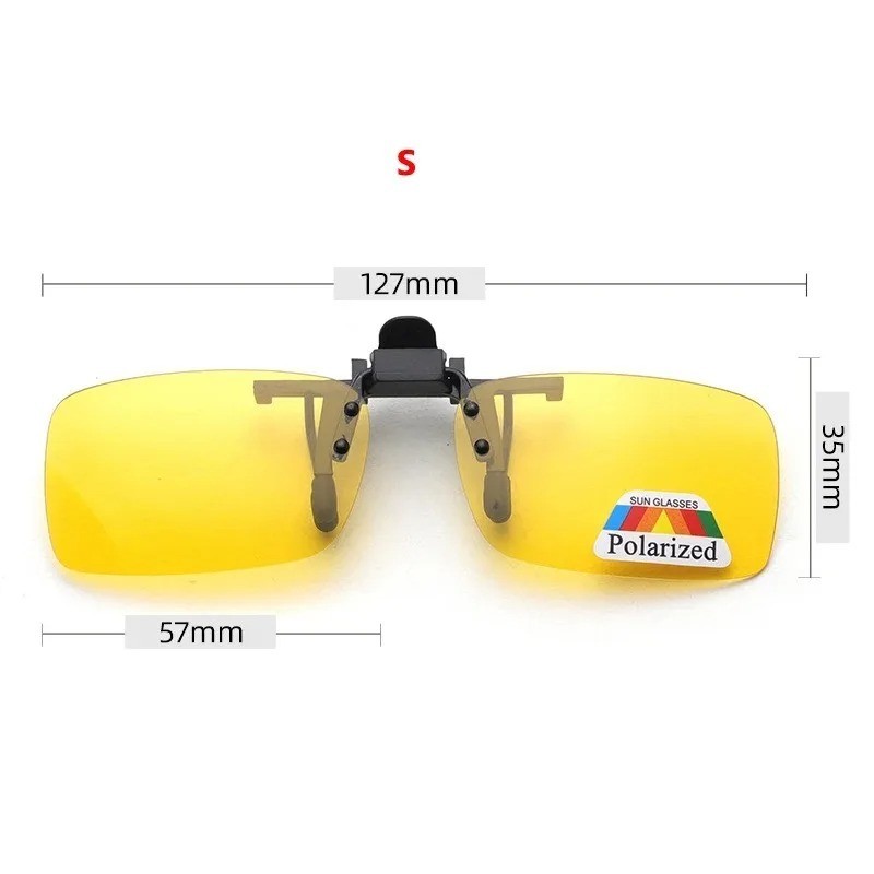 4 Color Grey Lenses Polarized Sunglasses Clip on Flip up UV 380 Driving Fishing