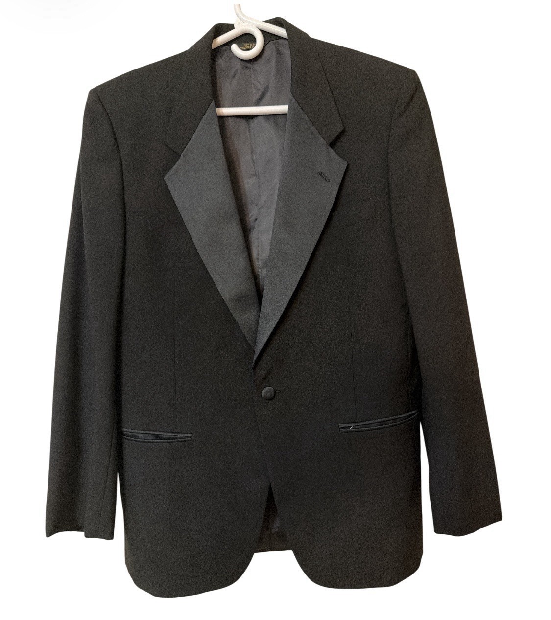 Vintage Yves Saint Laurent Formalwear Wool Tuxedo Jacket Mens 44R Black USA NICE