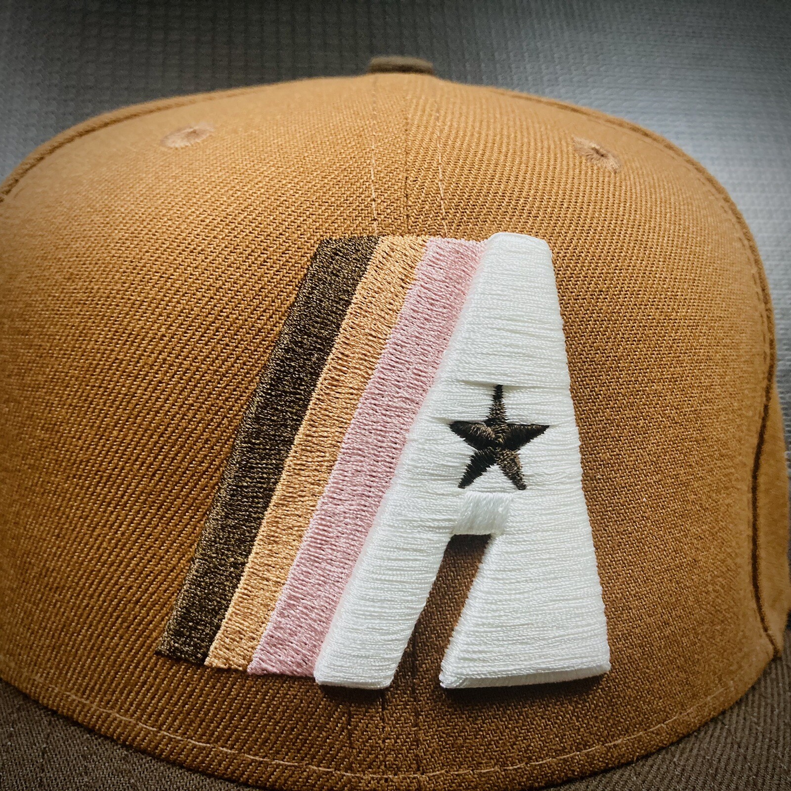 New Era 59Fifty 7 1/4 Astros Houston “ Just Drop 12” Fitted Hat Club Brown