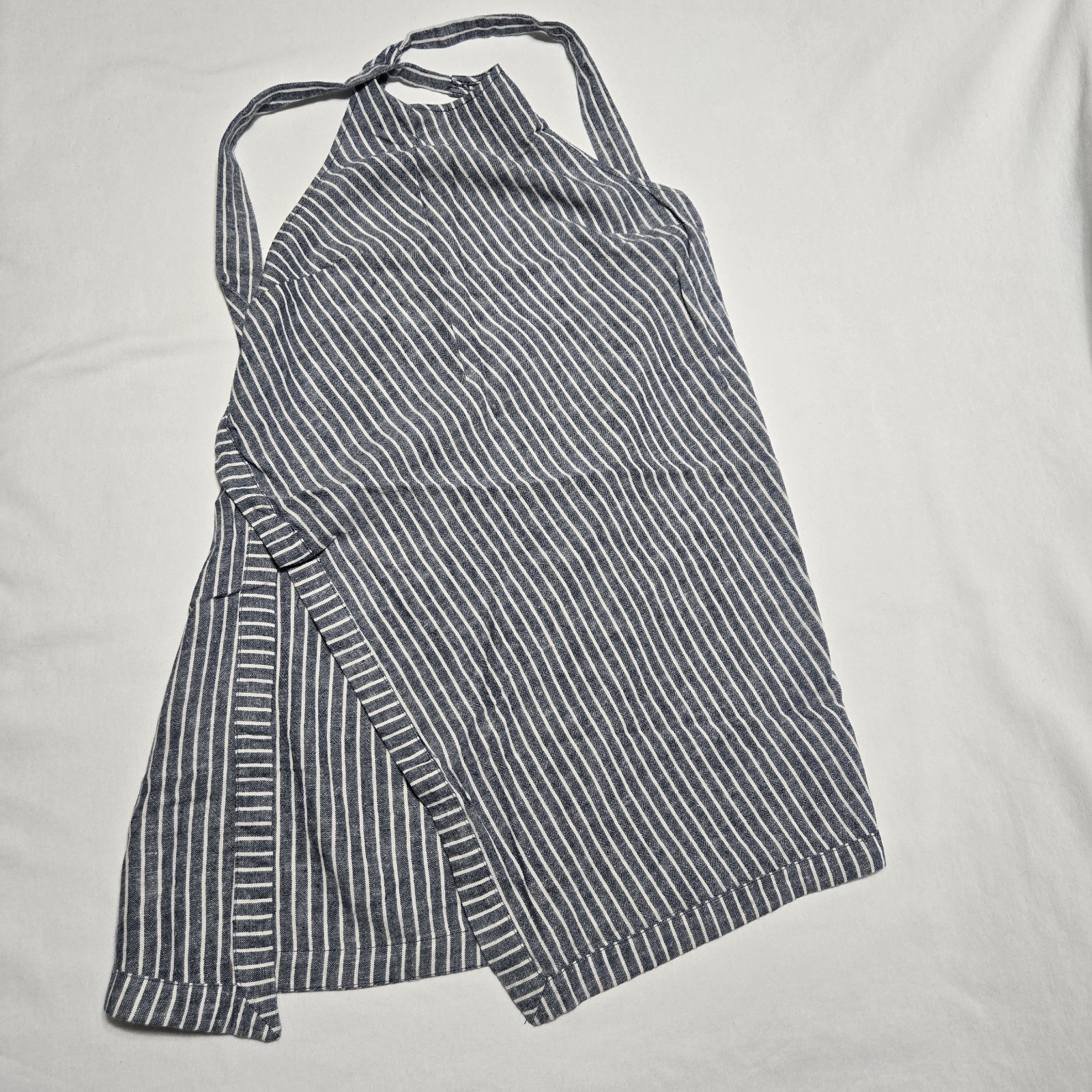 Free People Women’s Asymmetrical Linen Striped Blue And White Tank Top sz 4