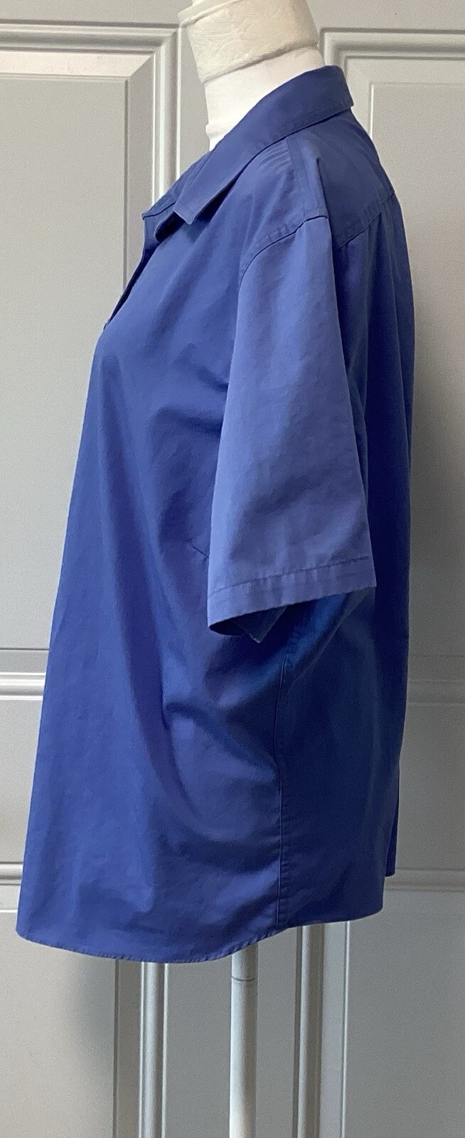 Land Ends Women’s Blue Button Up Collared Short Sleeve Size XL 18 – 20