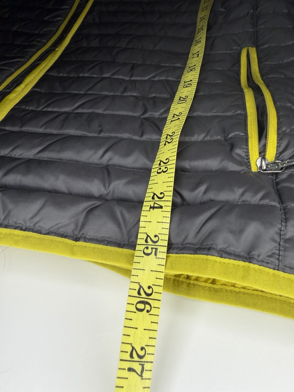 Eddie Bauer Vest Mens Medium Gray Puffer EB700 Down Full Zip