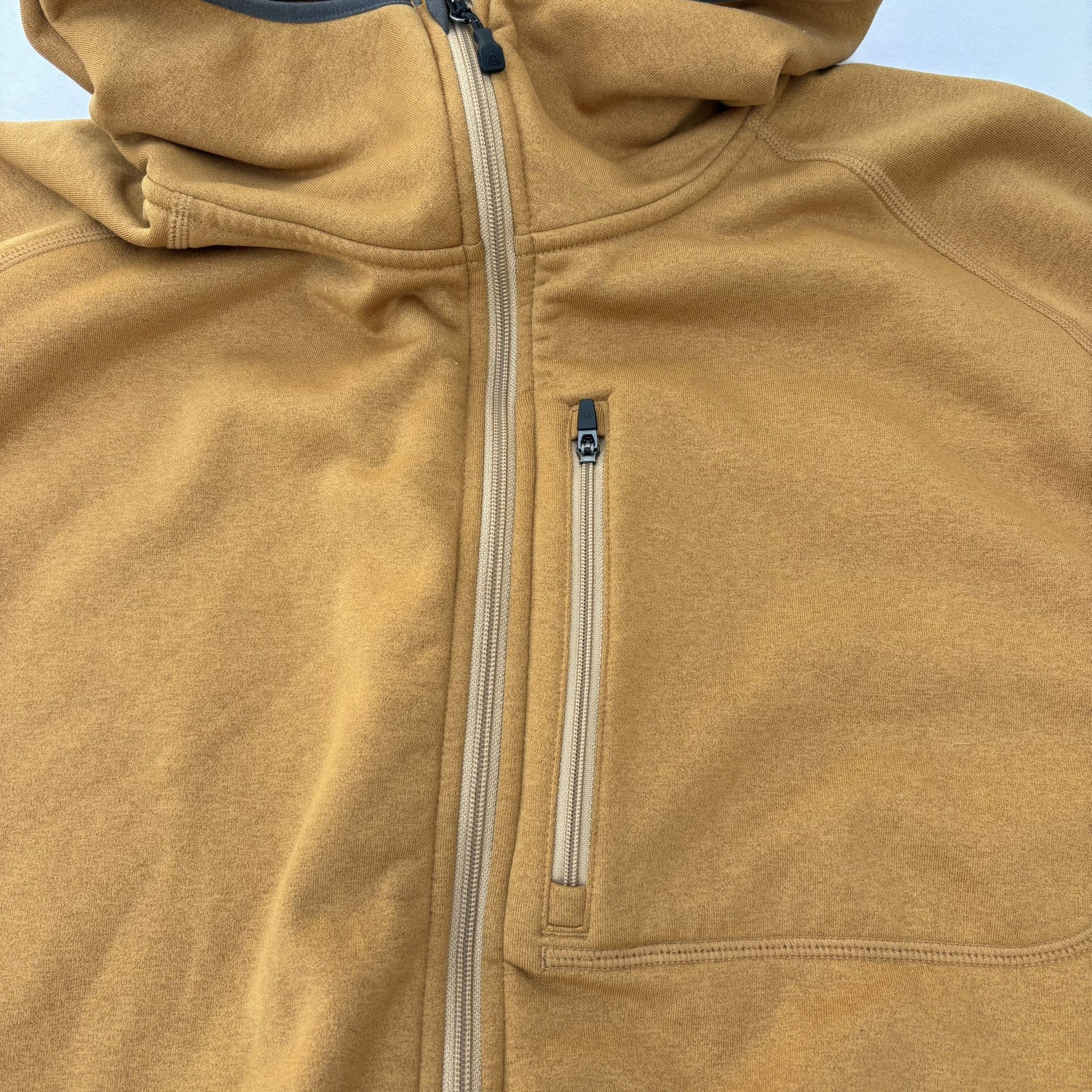 Eastern Mountain Sports Ascent Series yellow Polartec Stretch Hoodie Size XL